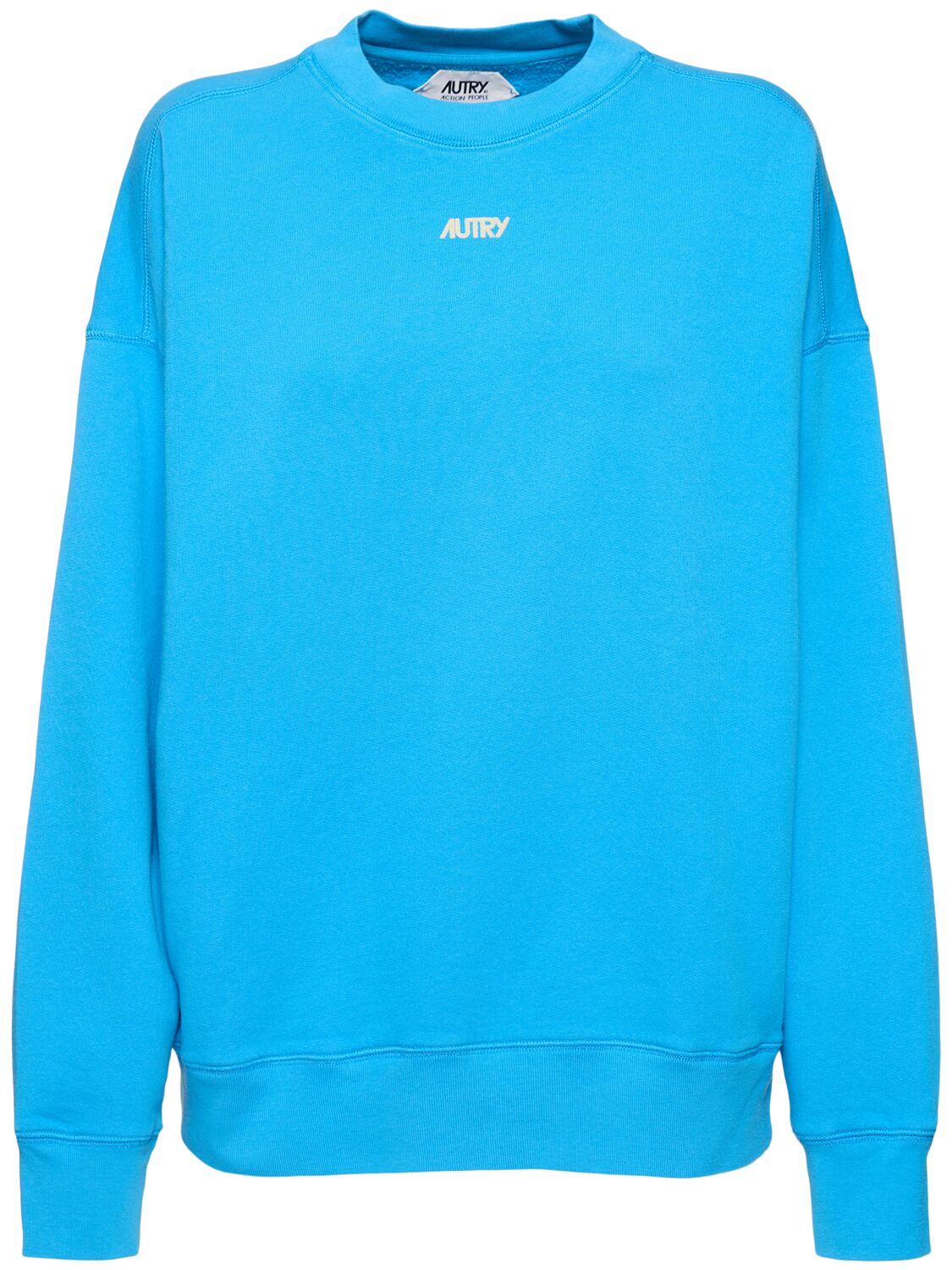 Solid Color Cotton Sweatshirt