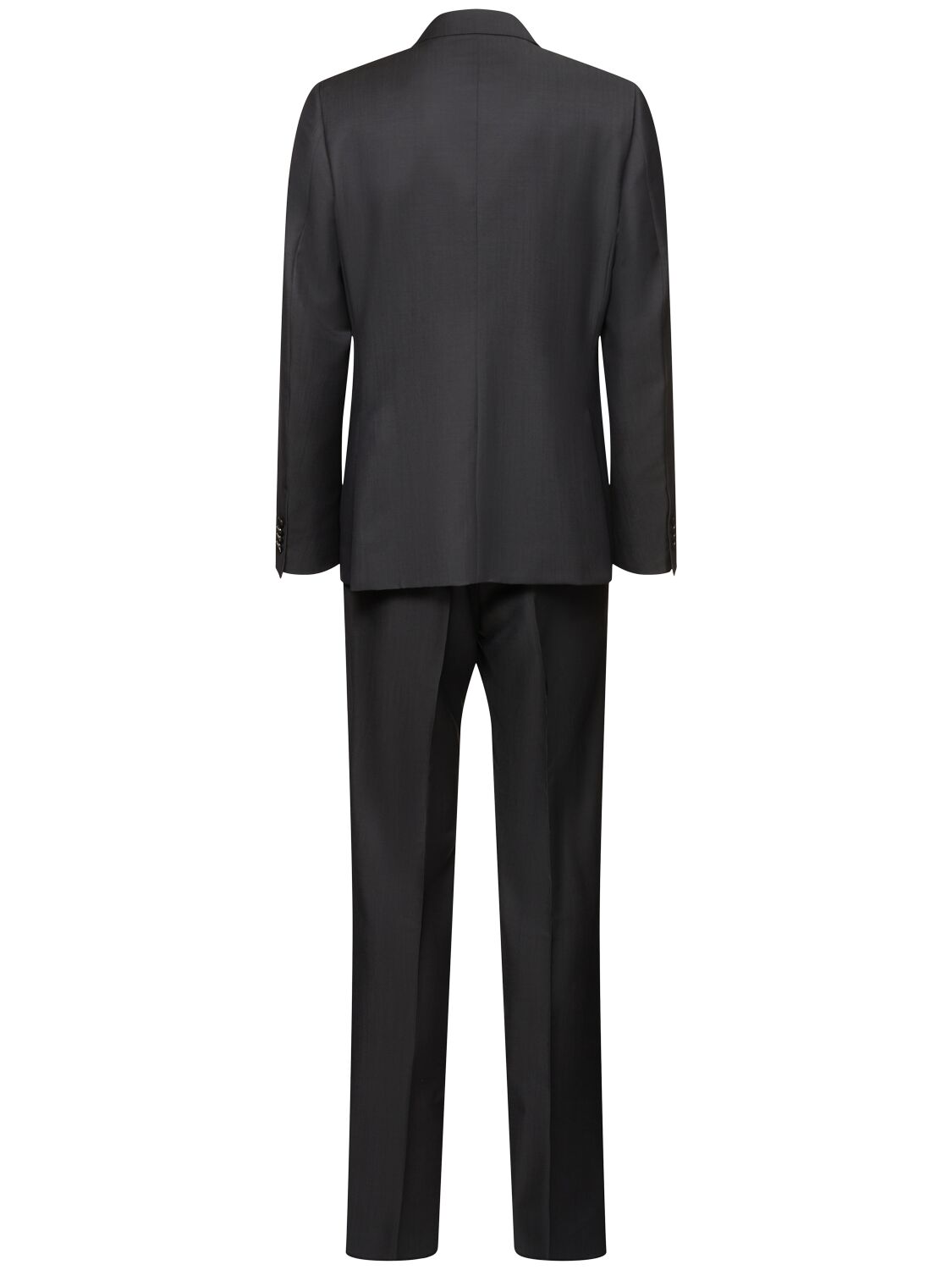 Zegna Single-breasted Tailored Suit In Dark Grey