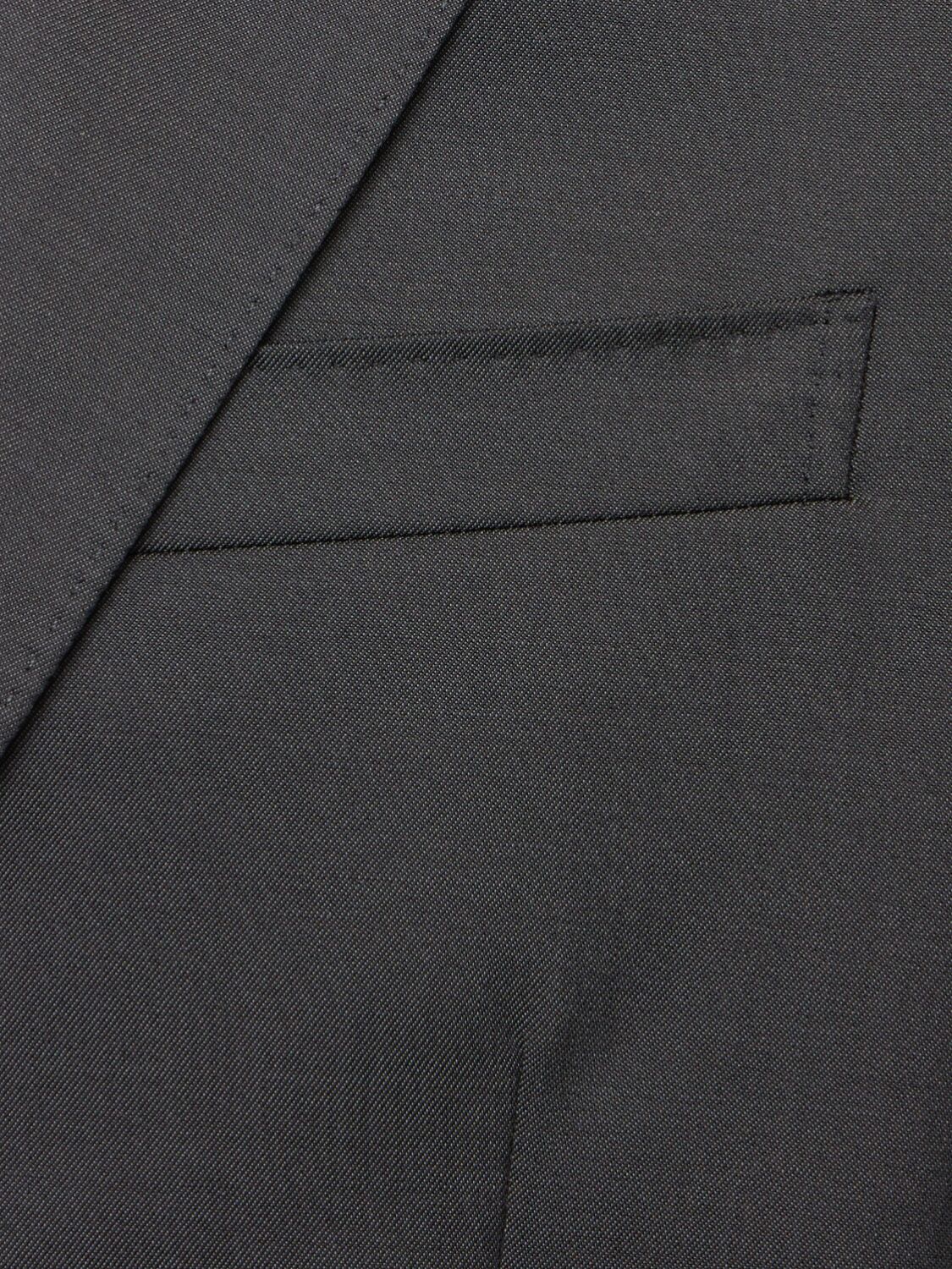 Zegna Single-breasted Tailored Suit In Dark Grey