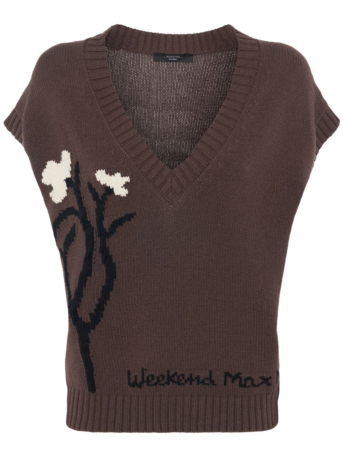 Gilet Col En V En Maille Crusca - WEEKEND MAX MARA - Modalova