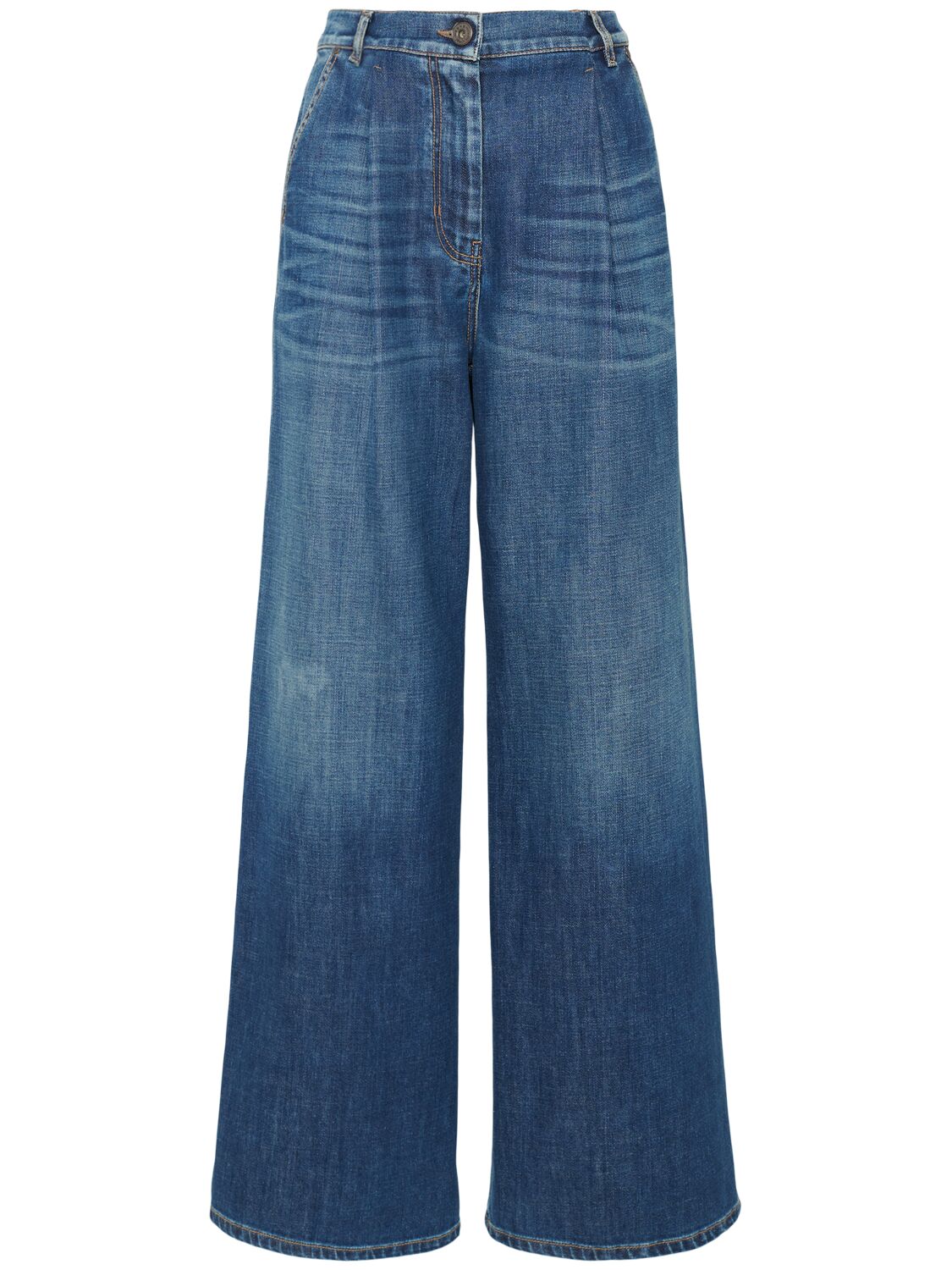 Weekend Max Mara Ortles Pleat Front Wide Leg Jeans