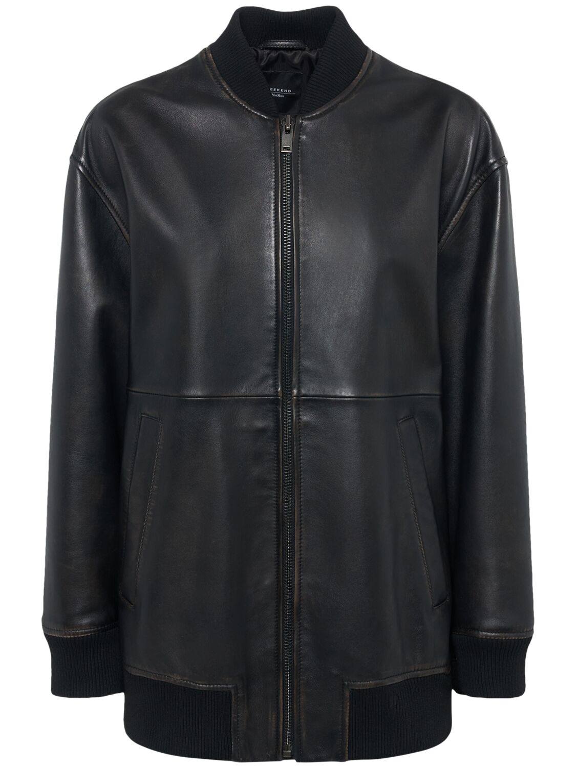 Veste En Cuir Tattico - WEEKEND MAX MARA - Modalova