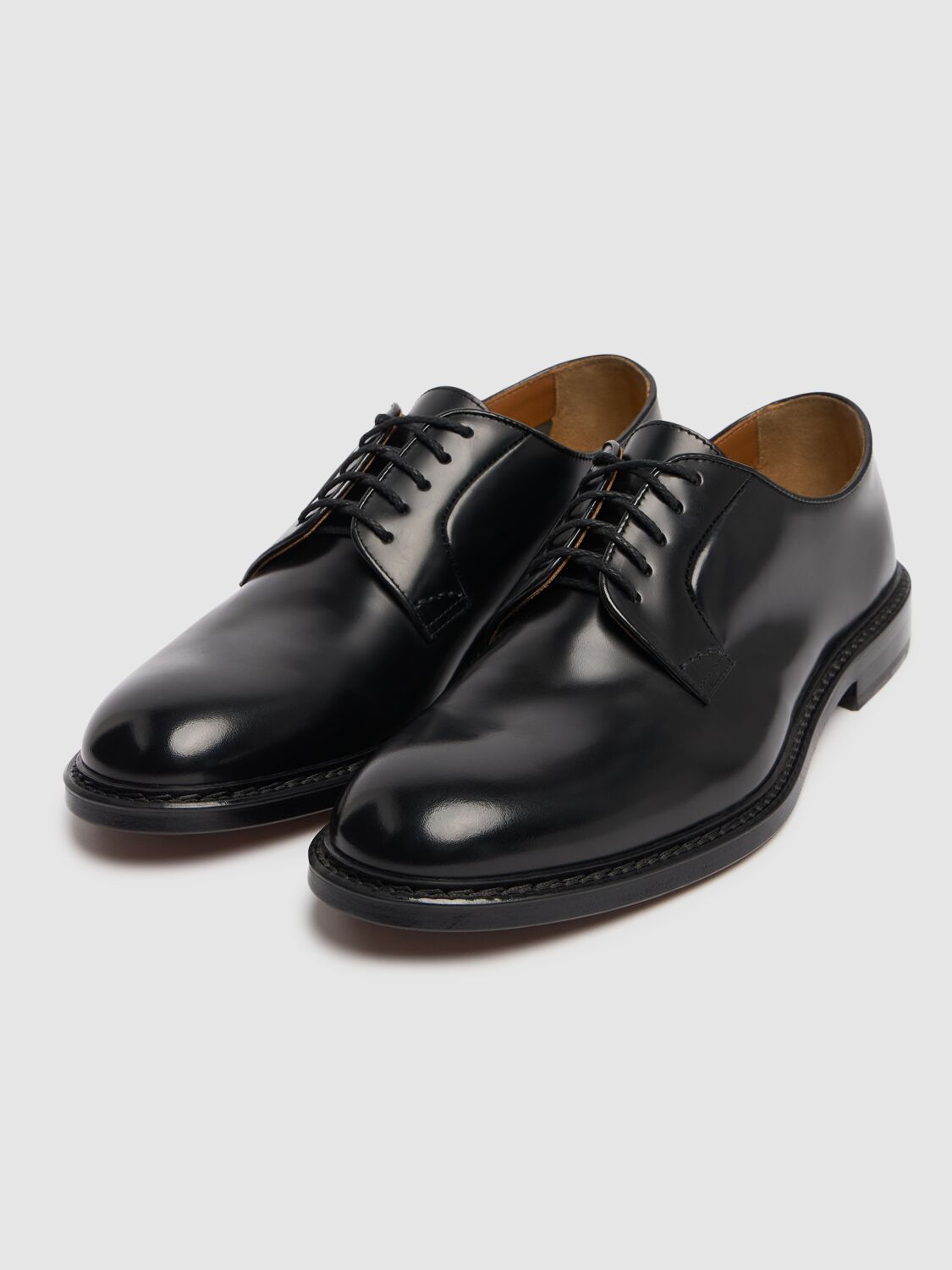 Doucal's Man Lace-up Shoes Midnight Blue Size 6.5 Soft Leather In Black