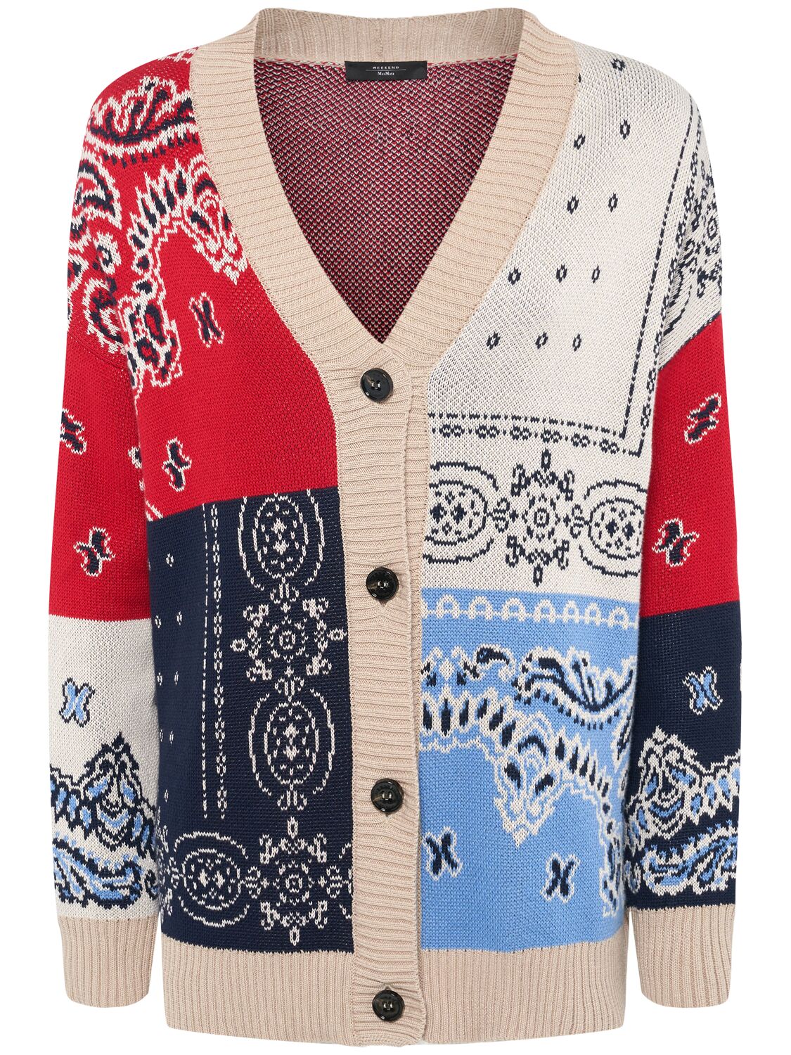 Cardigan En Maille Jacquard Baobab - WEEKEND MAX MARA - Modalova
