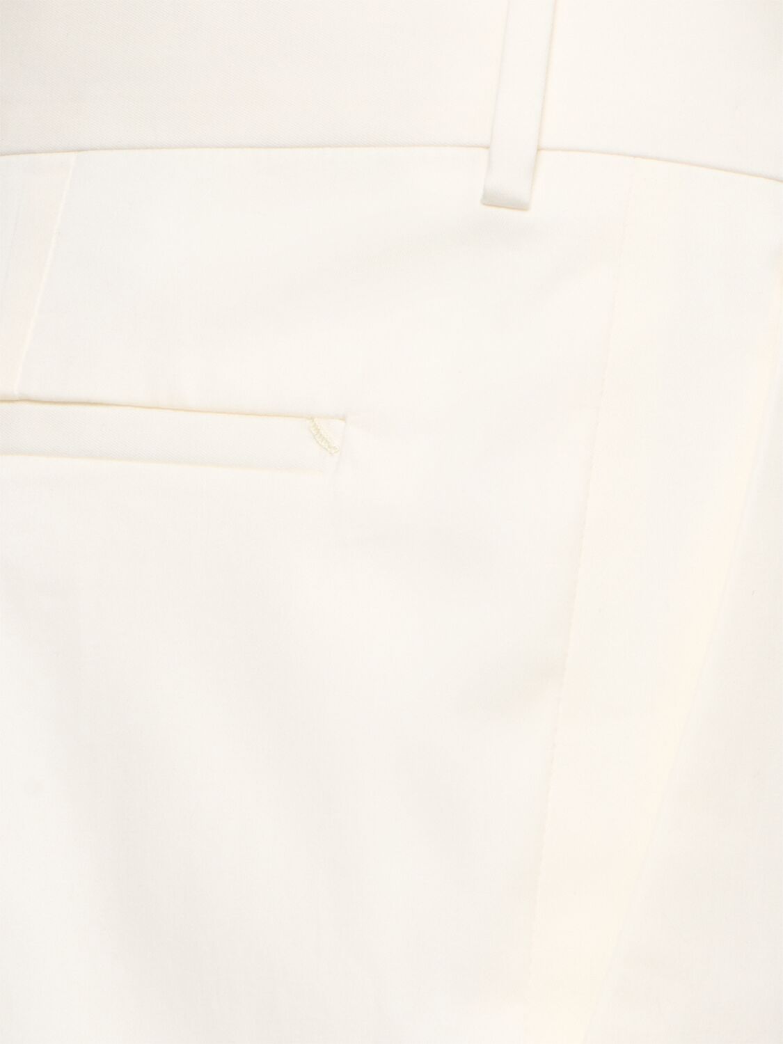 Shop Zegna Premium Cotton Blend Pants In Off White