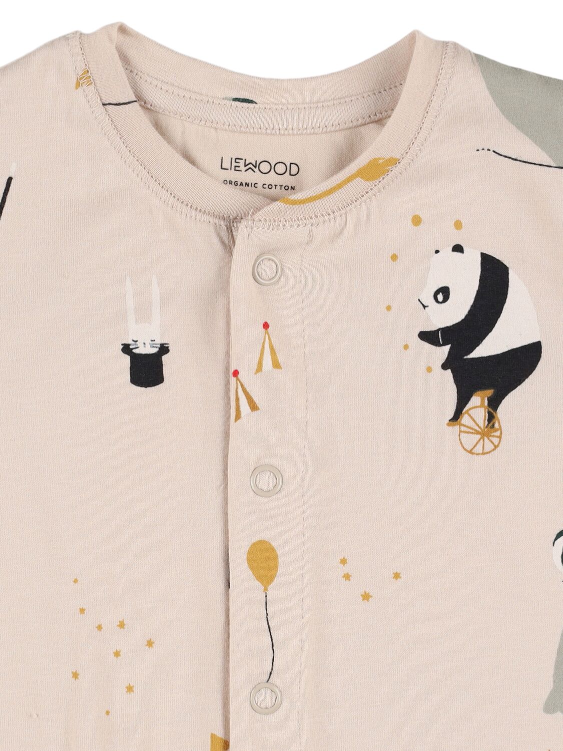 Liewood Circus Print Cotton Blend Jersey Romper In Multicolor