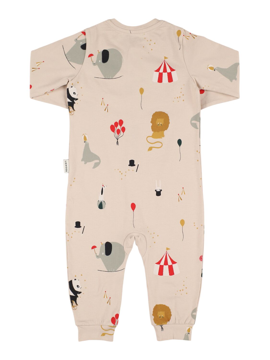 Liewood Circus Print Cotton Blend Jersey Romper In Multicolor