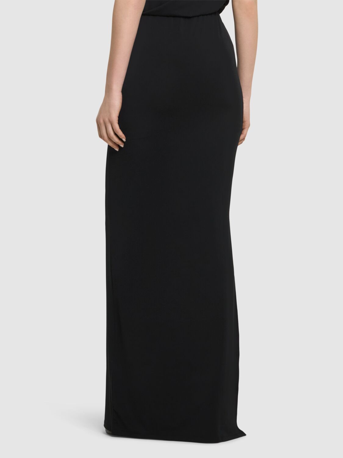 Jacquemus La Jupe Peplo Long Skirt W/ Slit In 黑色