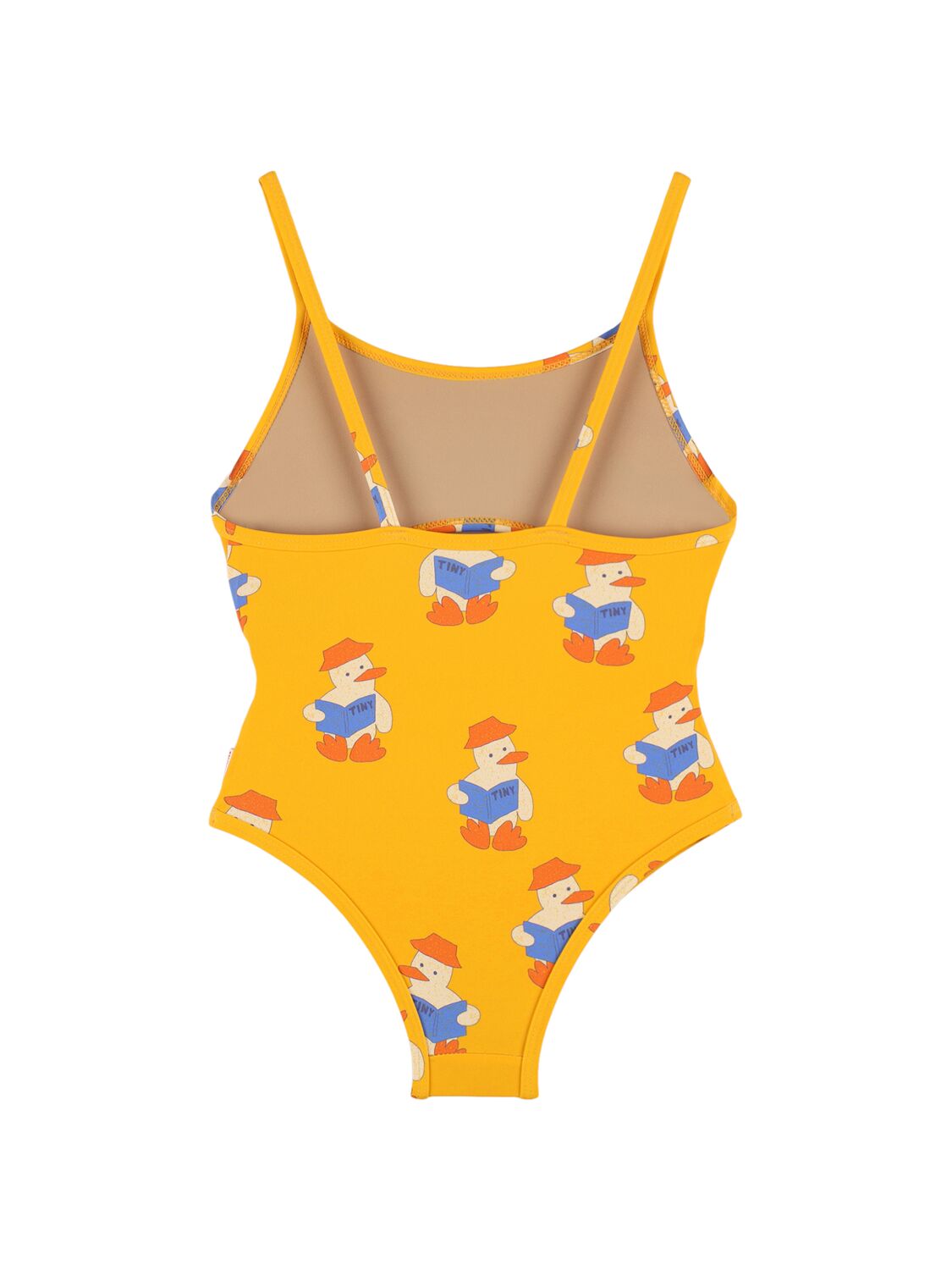 Tiny Cottons Printed Lycra One Piece Swimsuit In Yellow