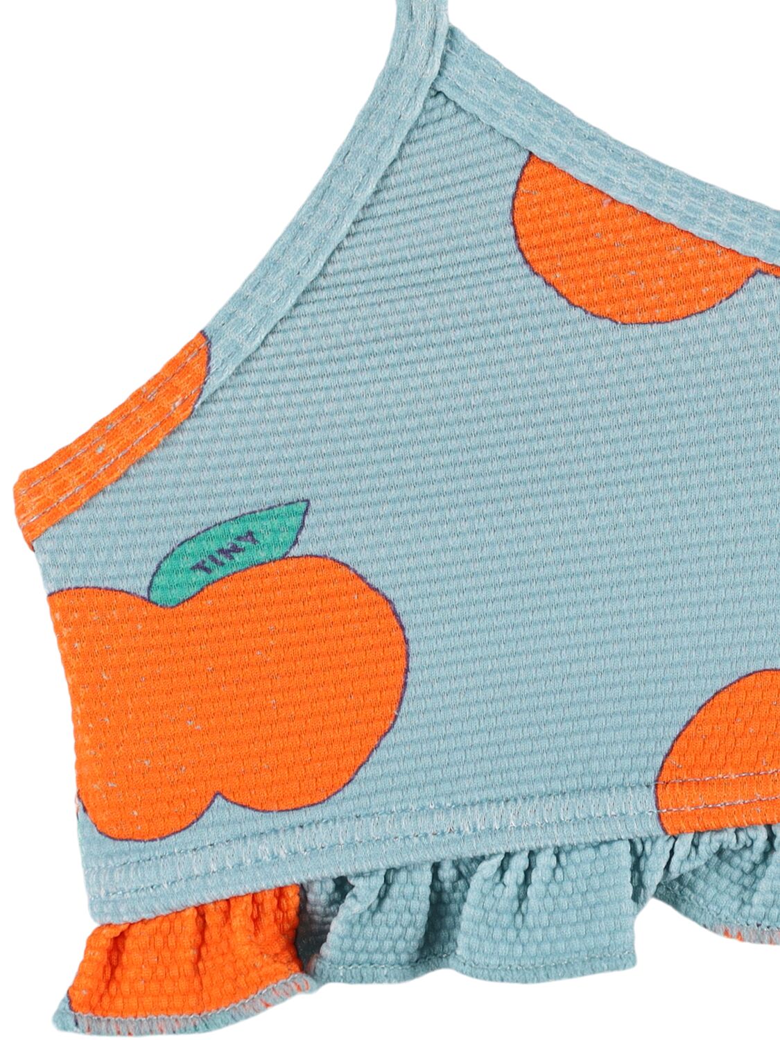 Tiny Cottons Printed Lycra Bikini Set In Light Blue