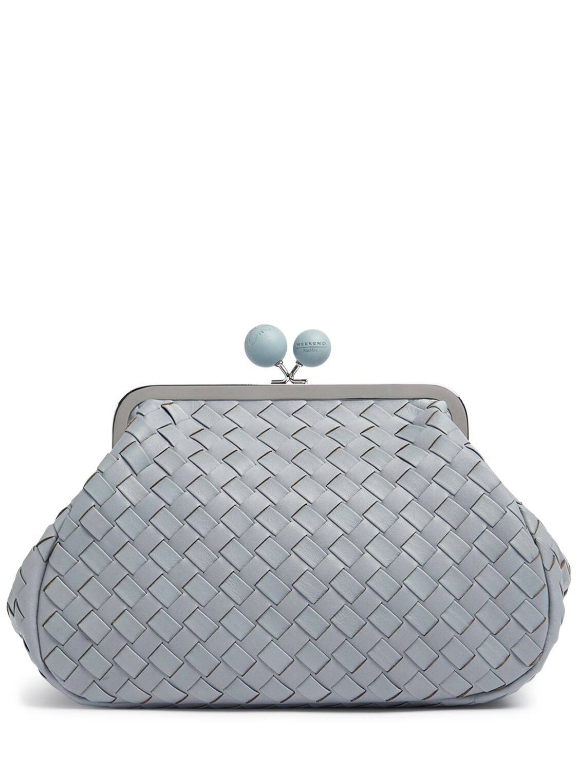 Weekend Max Mara Pancia Woven Leather Clutch