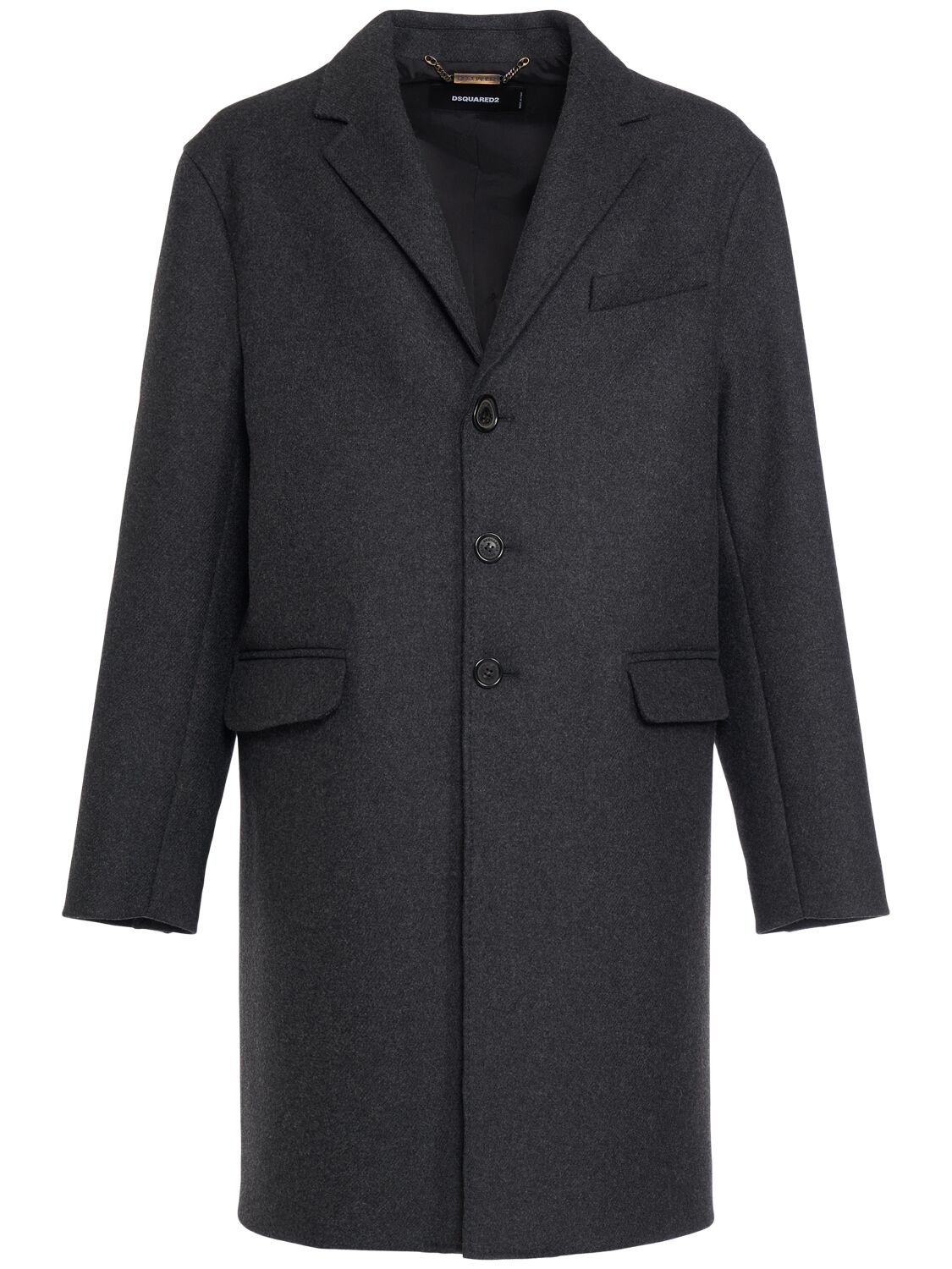 Dsquared2 Easy Wool Blend Coat In Gray