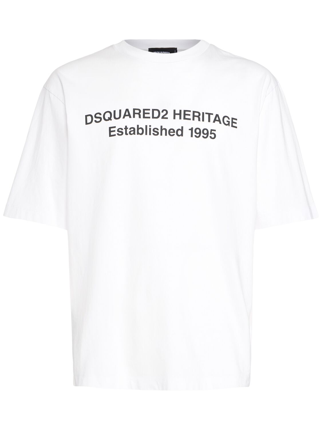 Dsquared2 Mens White Heritage 95 Text-print Cotton T-shirt Xl In White
