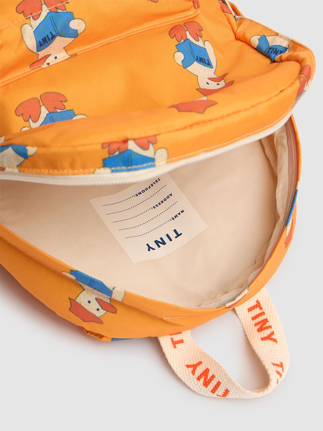 Tiny Cottons Printed Poly Backpack In Yellow