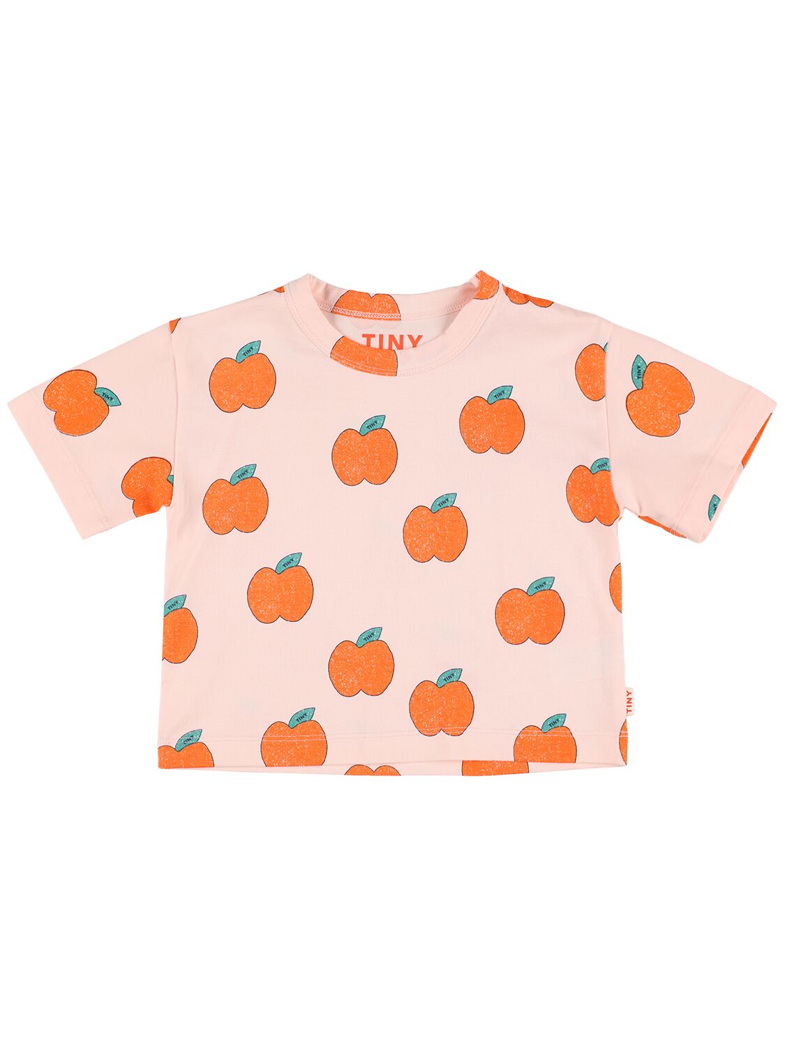 Tiny Cottons Kids' Printed Cotton Jersey T-shirt In 粉色/橙色