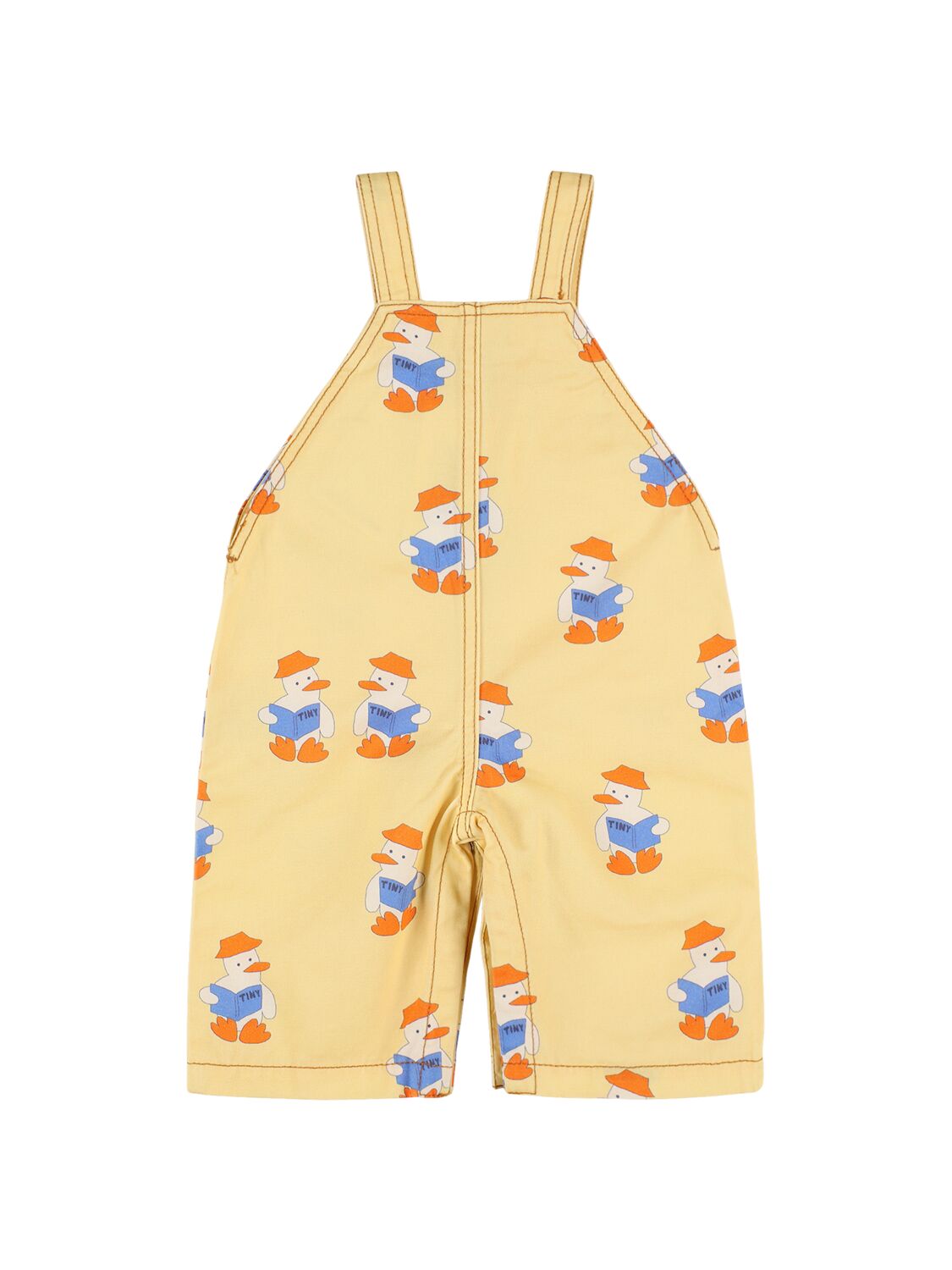 Tiny Cottons Printed Cotton Twill Overalls In 黄色