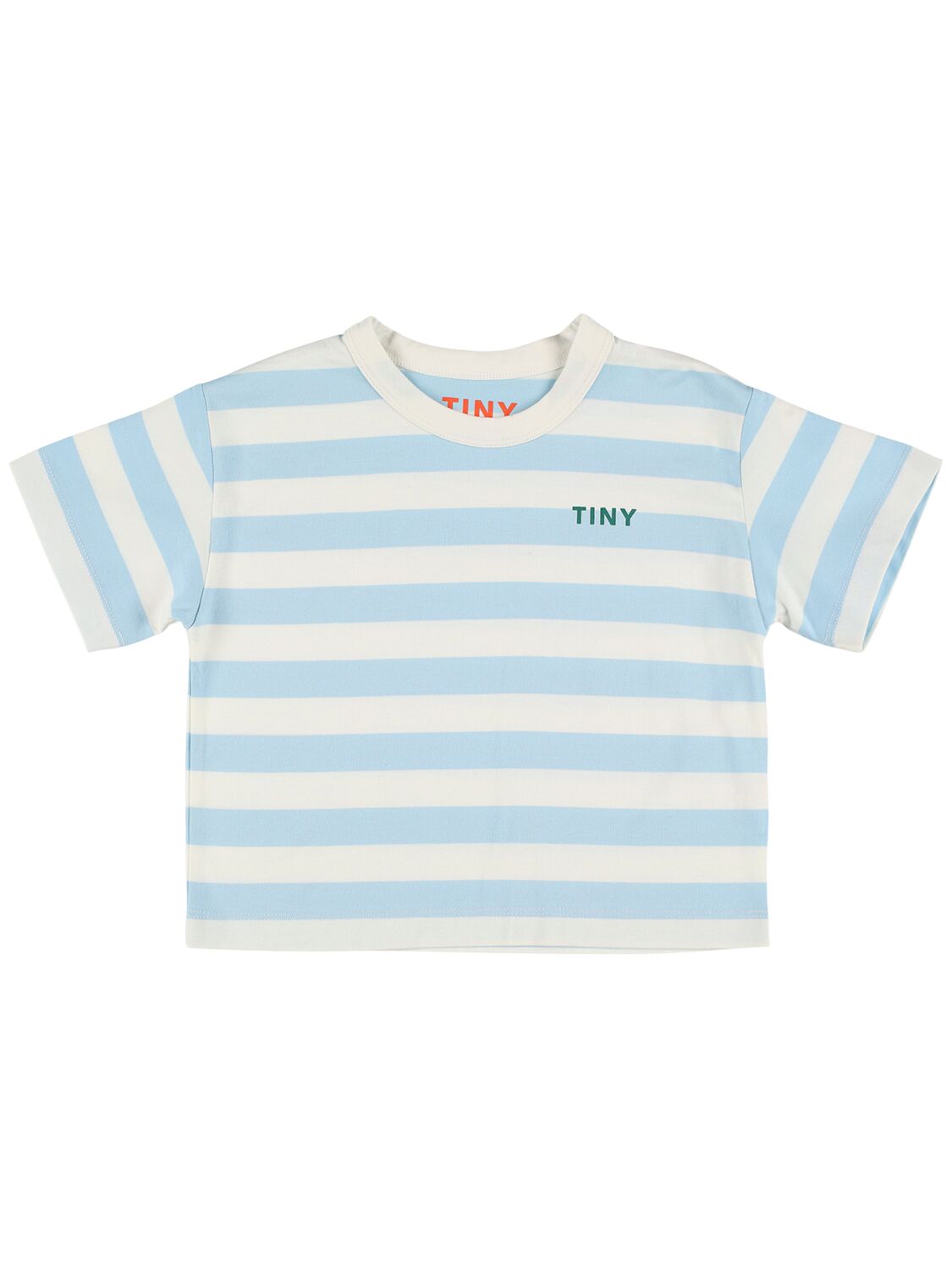 Tiny Cottons Striped Cotton Jersey T-shirt In 白色/蓝色