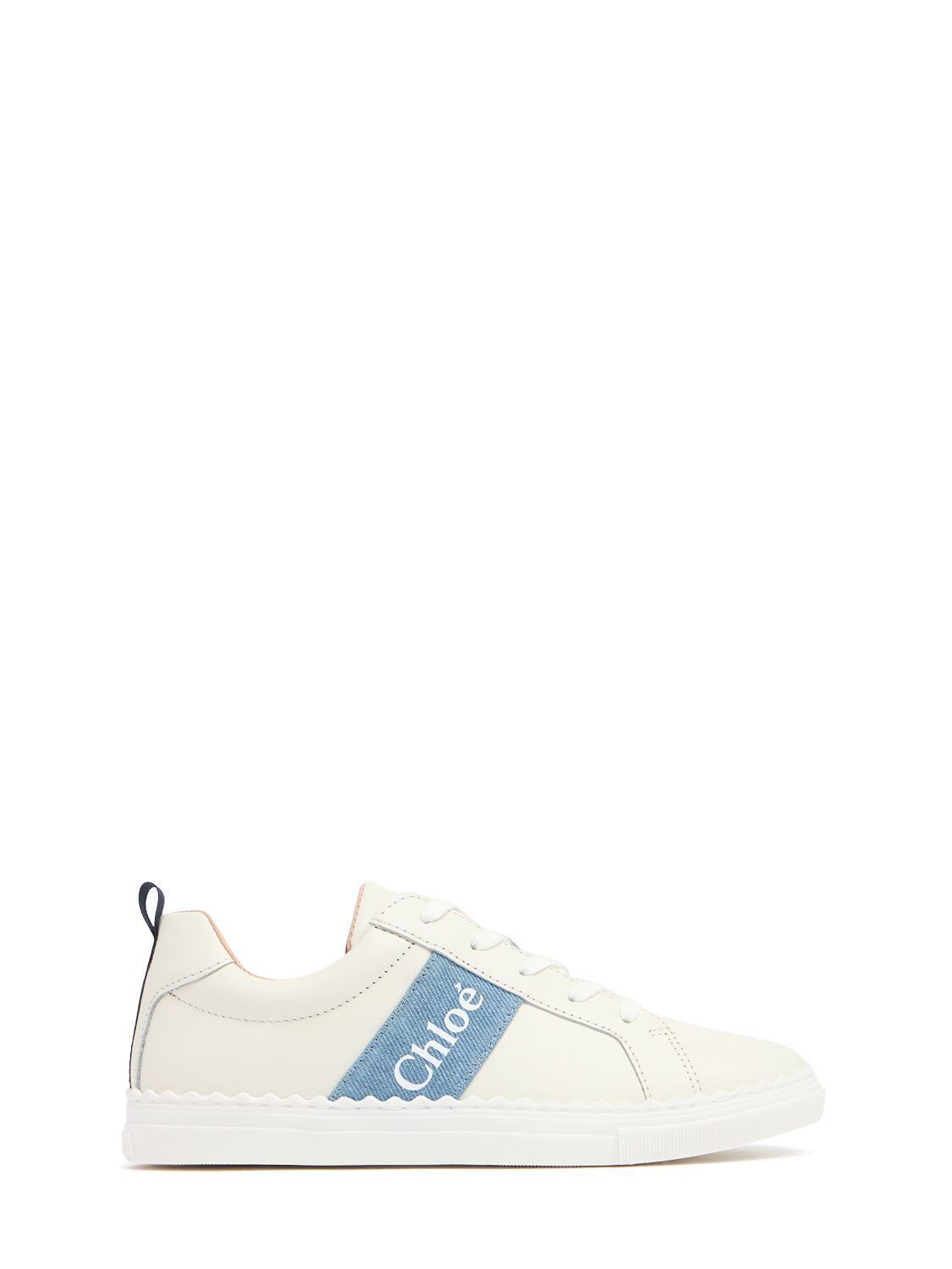 Chloé Leather Sneakers W/logo In White