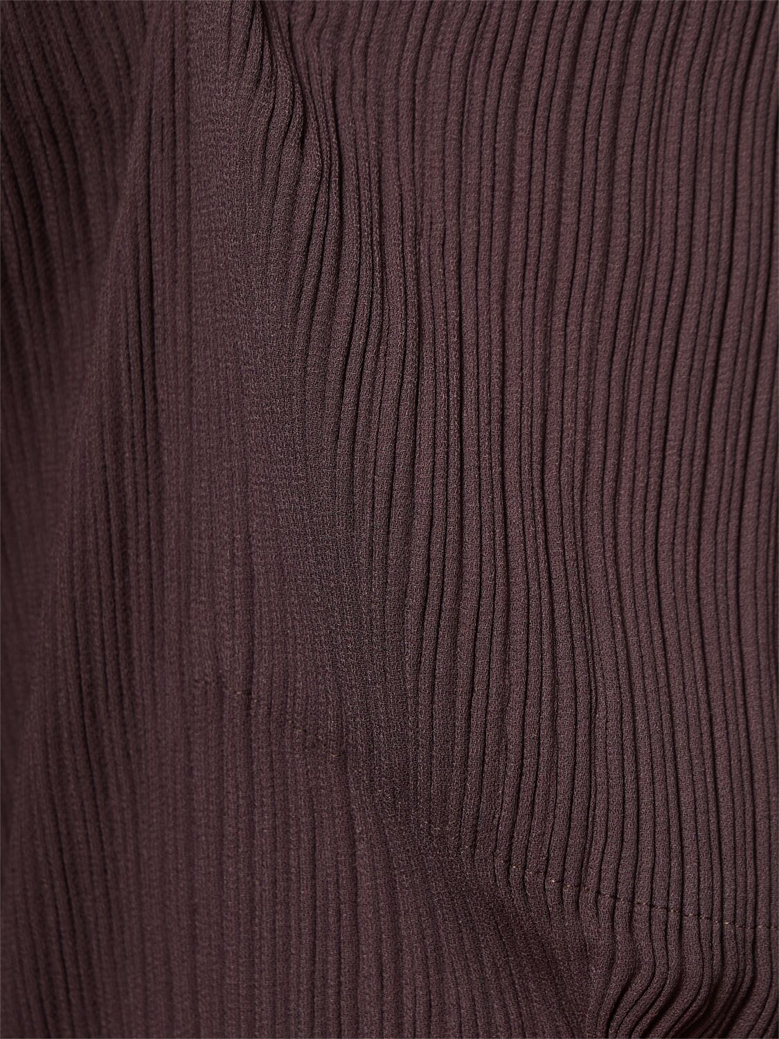Shop Issey Miyake Hatching Pleated Pants In Brown
