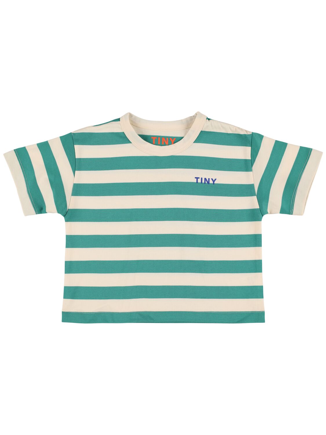 Tiny Cottons Striped Cotton Jersey T-shirt In Green