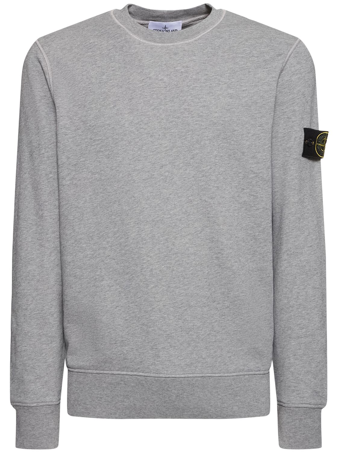Sweat-shirt Col Rond En Coton - STONE ISLAND - Modalova