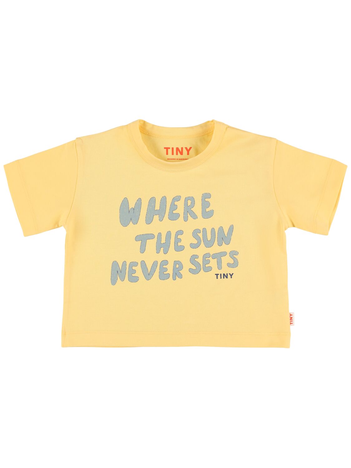 Tiny Cottons Kids' Printed Cotton Jersey T-shirt In 黄色