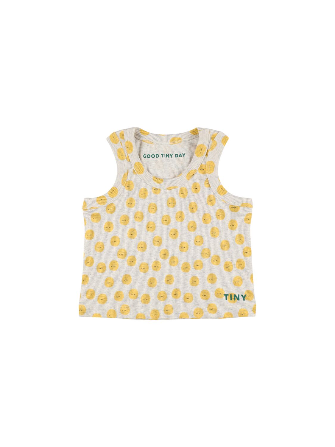 Tiny Cottons Printed Jersey Tank Top In 白色