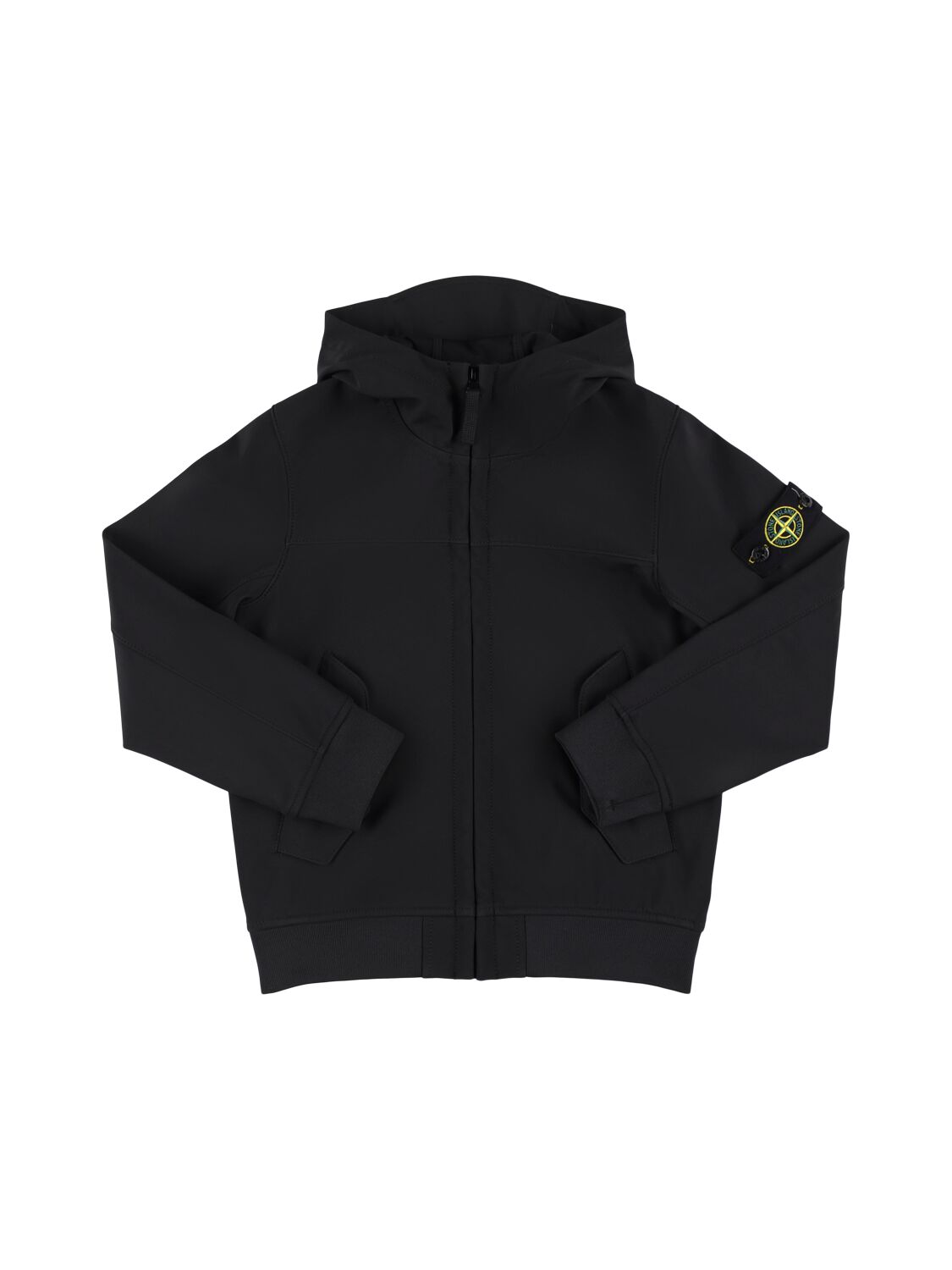 STONE ISLAND JUNIOR Hooded Nylon Windbreaker