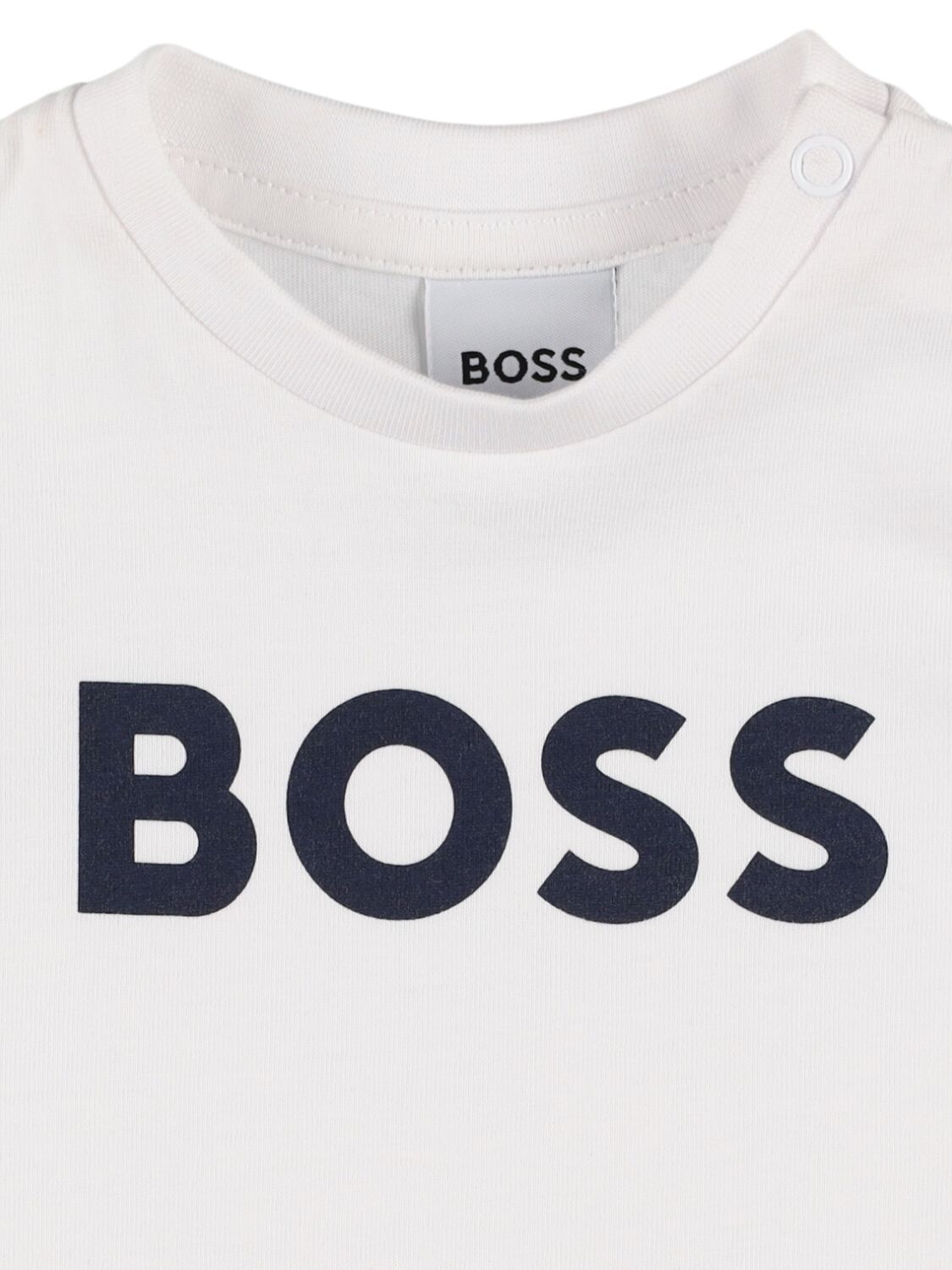 Hugo Boss Logo-print Crew-neck T-shirt In White