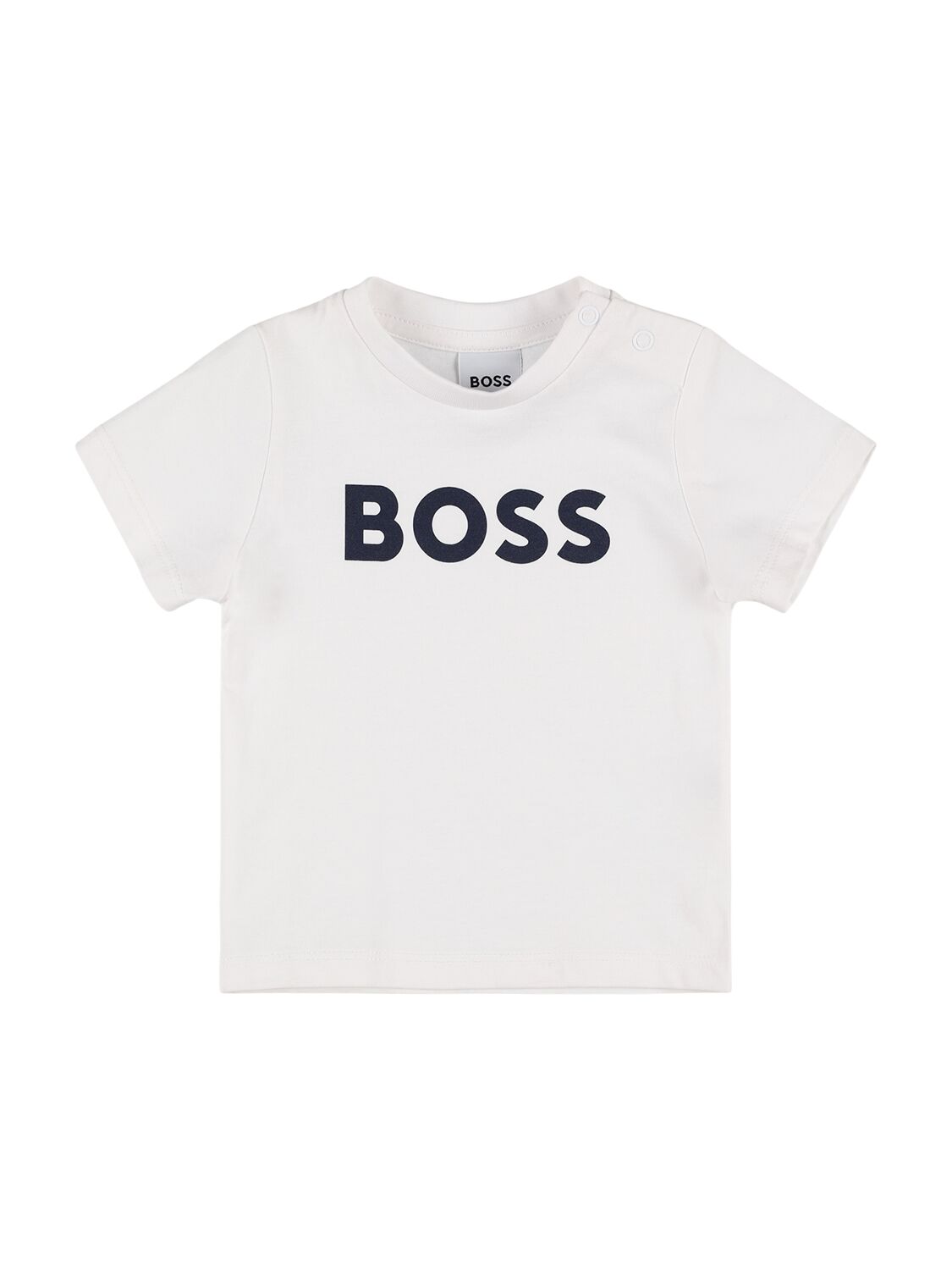 Hugo Boss Logo-print Crew-neck T-shirt In White