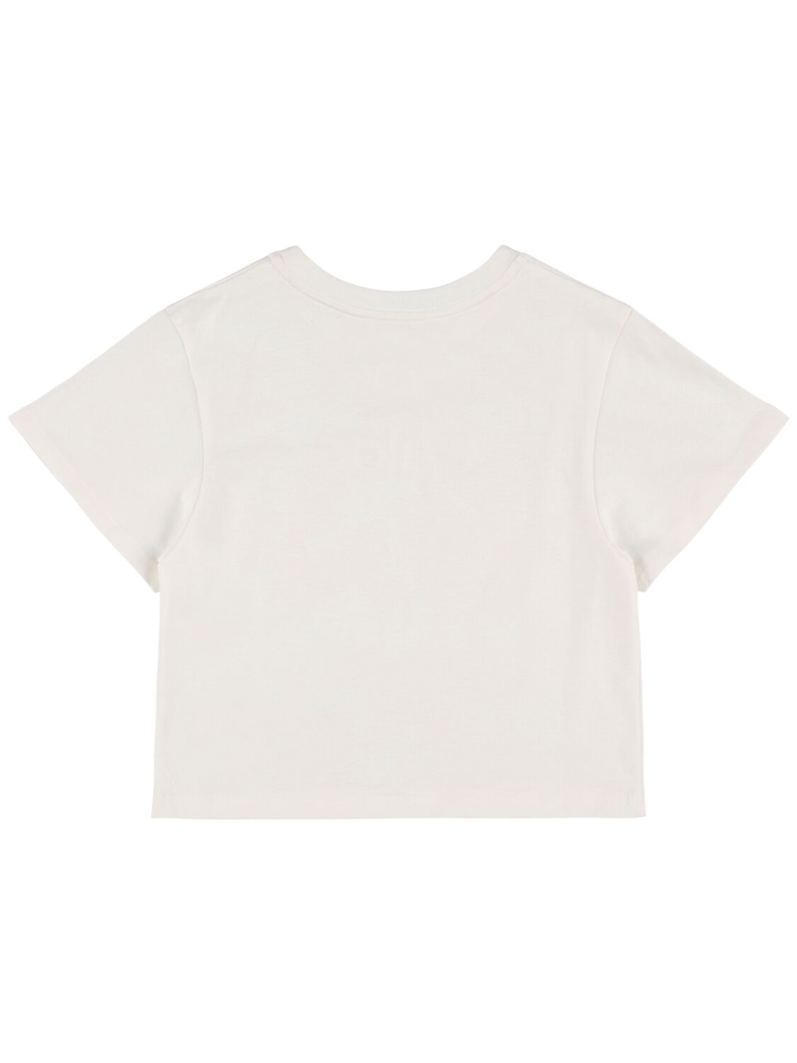 Chloé Embroidered Cotton Jersey T-shirt In White