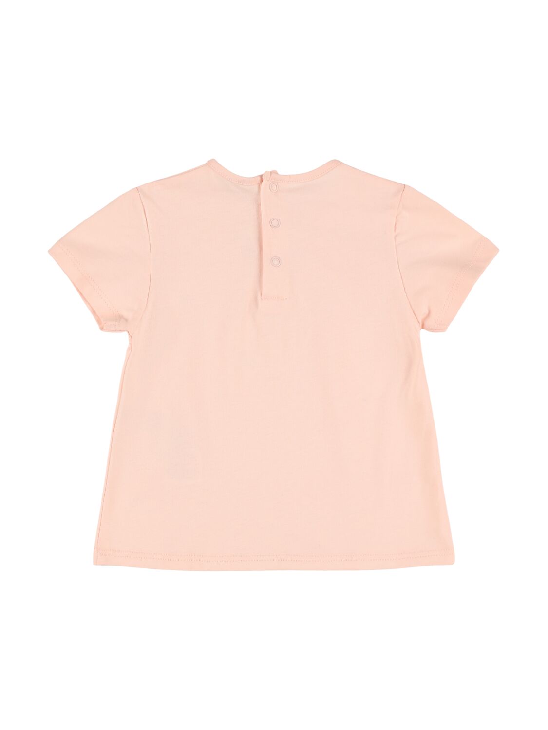 Chloé Embroidered Cotton Jersey T-shirt In Pink