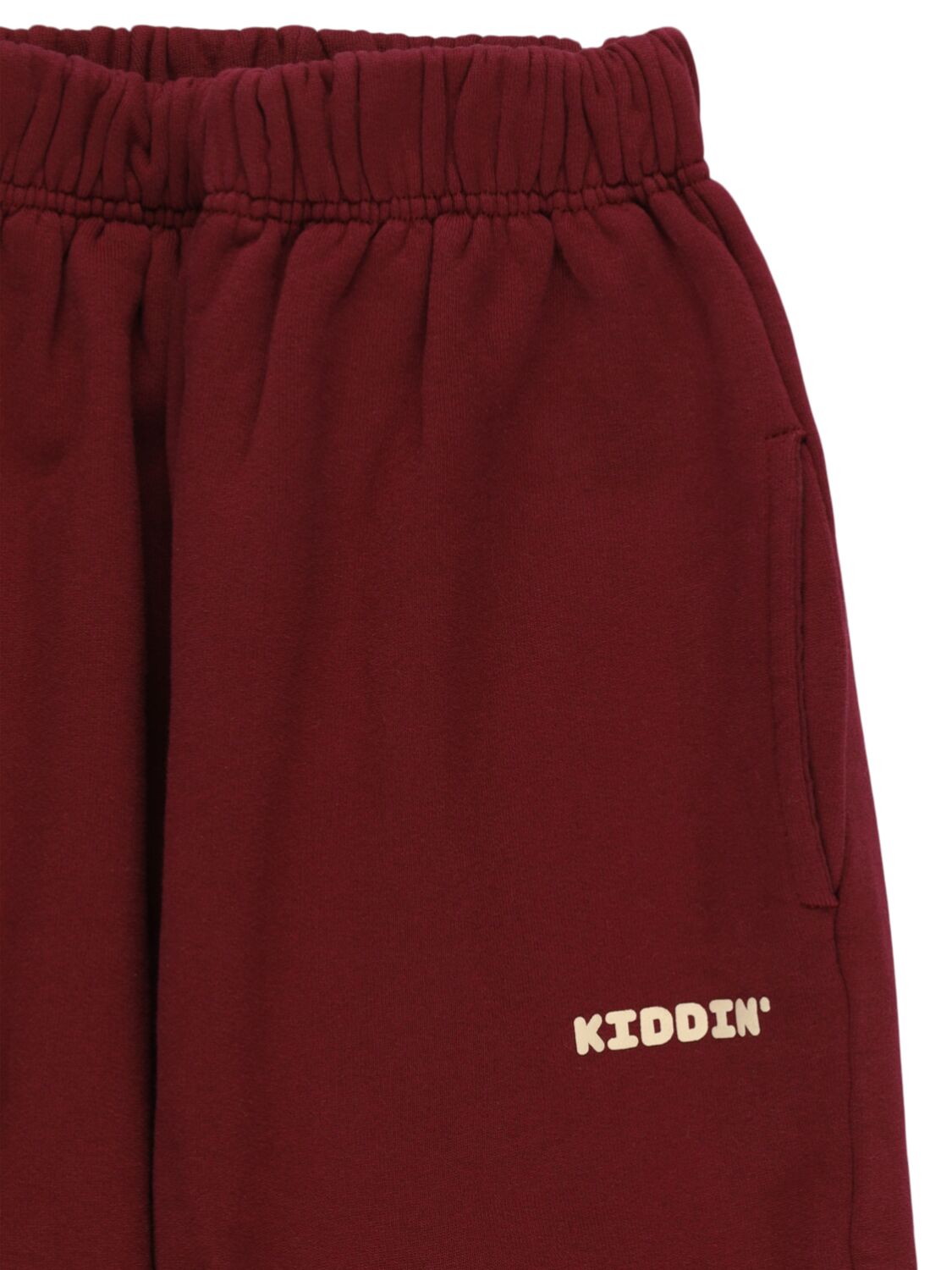 Kiddin Cotton Sweatpants In Bordeaux