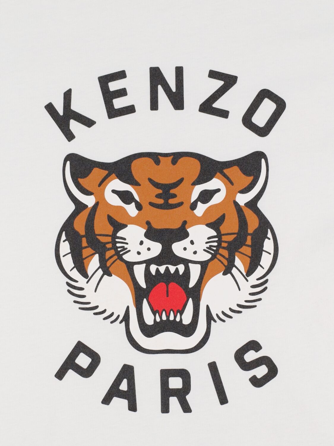 Kenzo Boys Tiger T-shirt In White