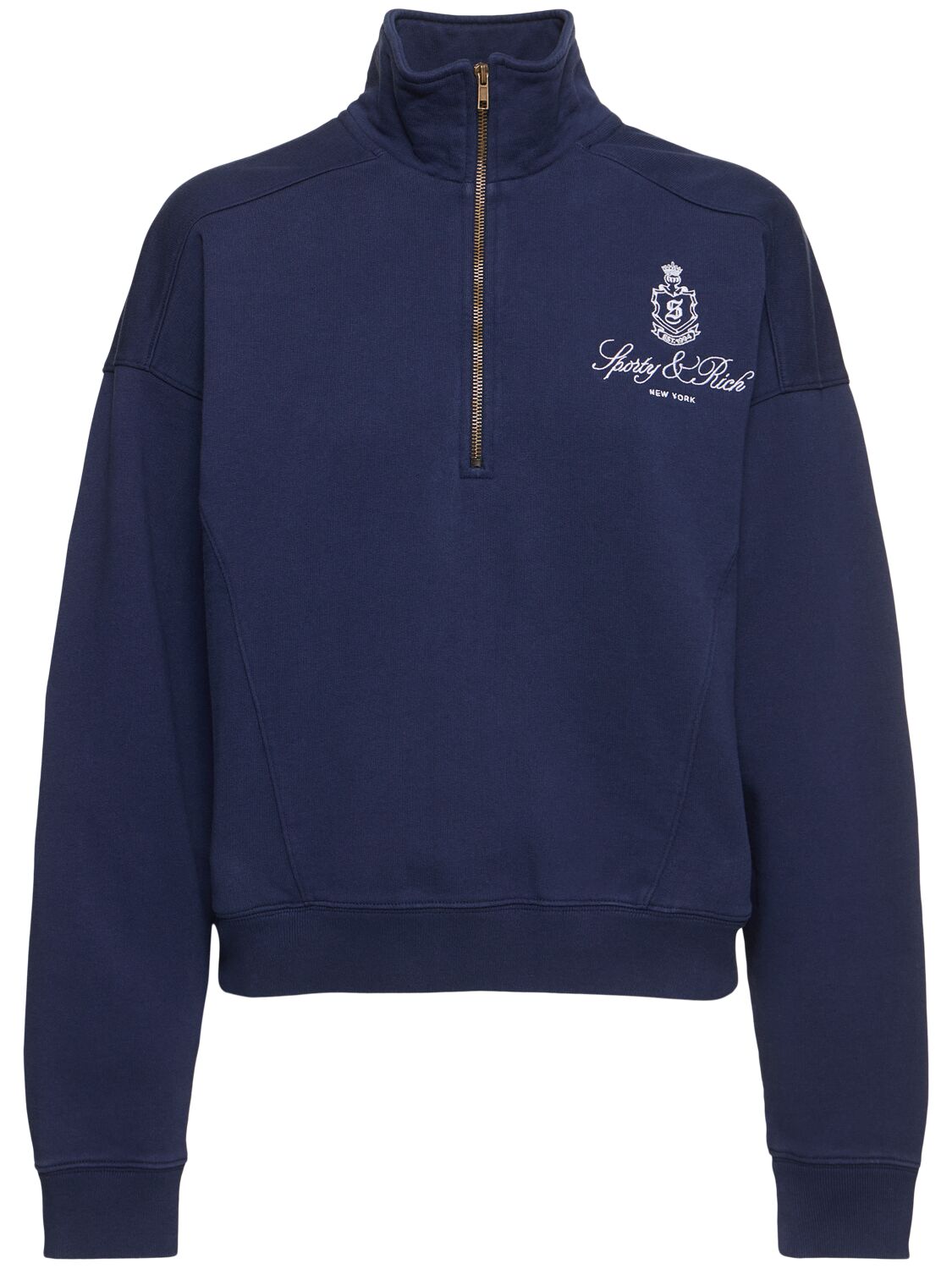 Vendome Embroidered Half Zip Sweatshirt