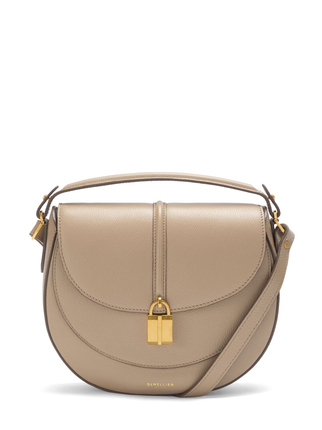 Demellier The Siena Grain Leather Saddle Bag