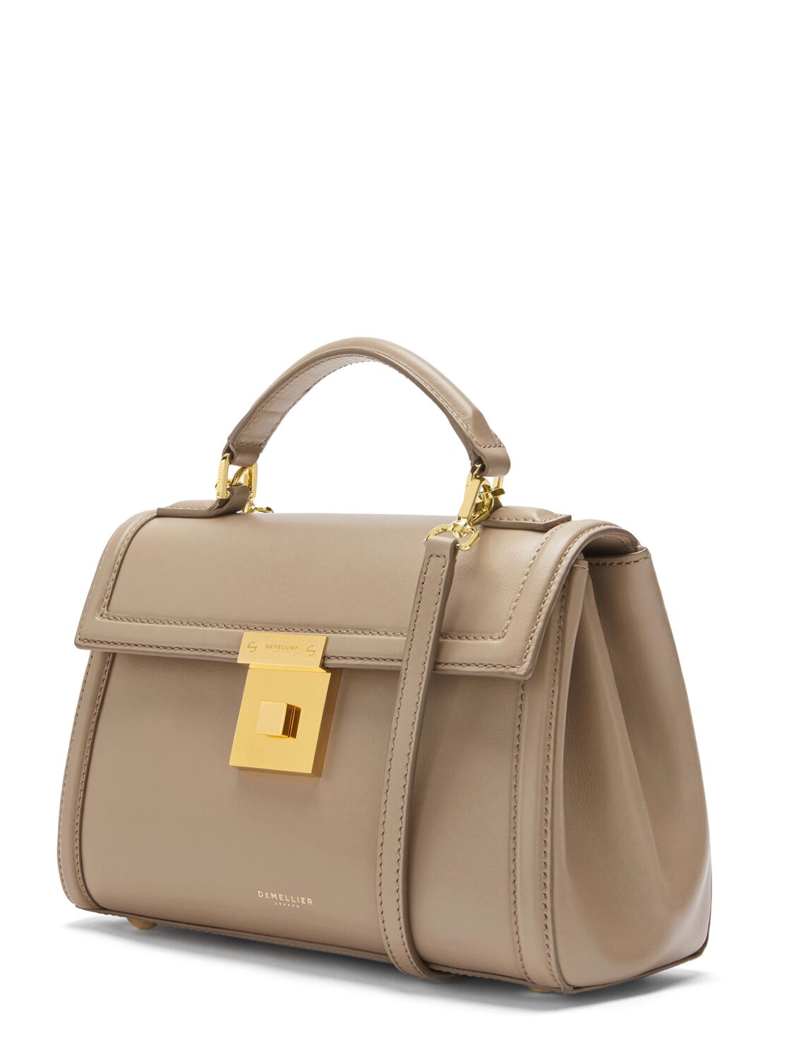 Demellier Paris Smooth Leather Top Handle Bag