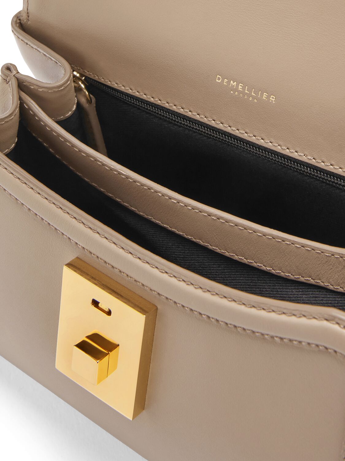 Demellier Paris Smooth Leather Top Handle Bag