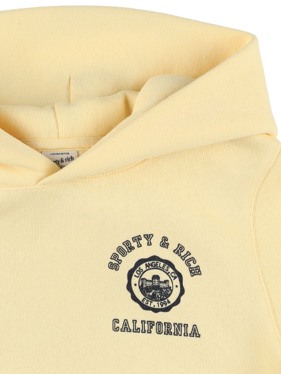 Sporty And Rich California Emblem Cotton Hoodie In Beige