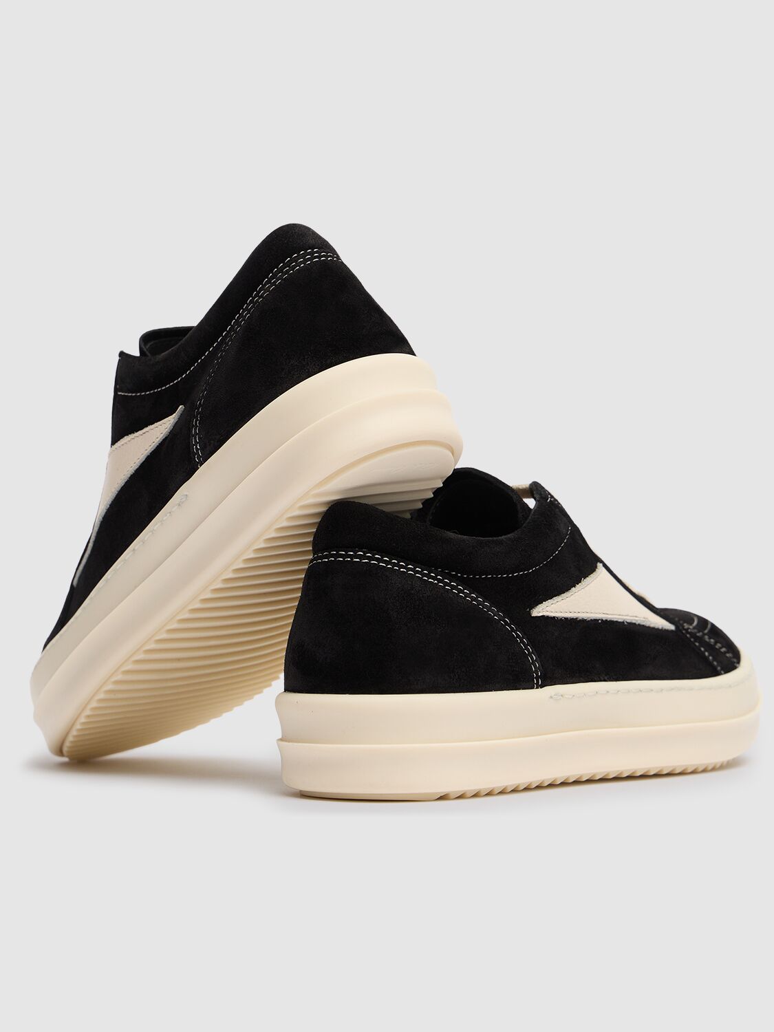Rick Owens Vintage Sneaks Sneakers In Green Leather In Black