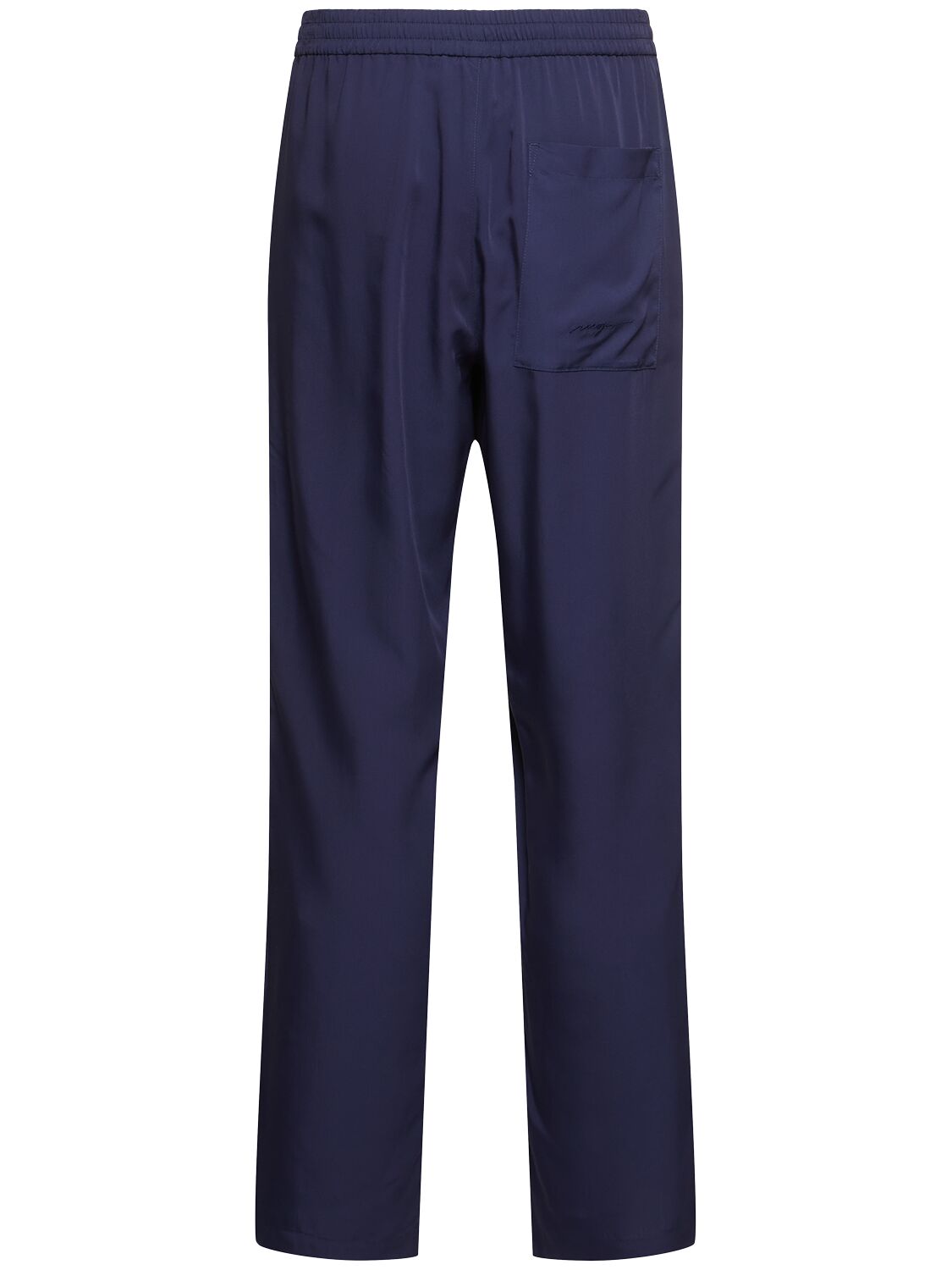 Msgm Viscose Pants In Navy