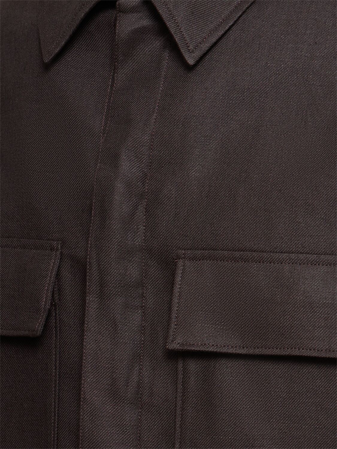 ZEGNA OASI LONG SLEEVE LINEN OVERSHIRT 