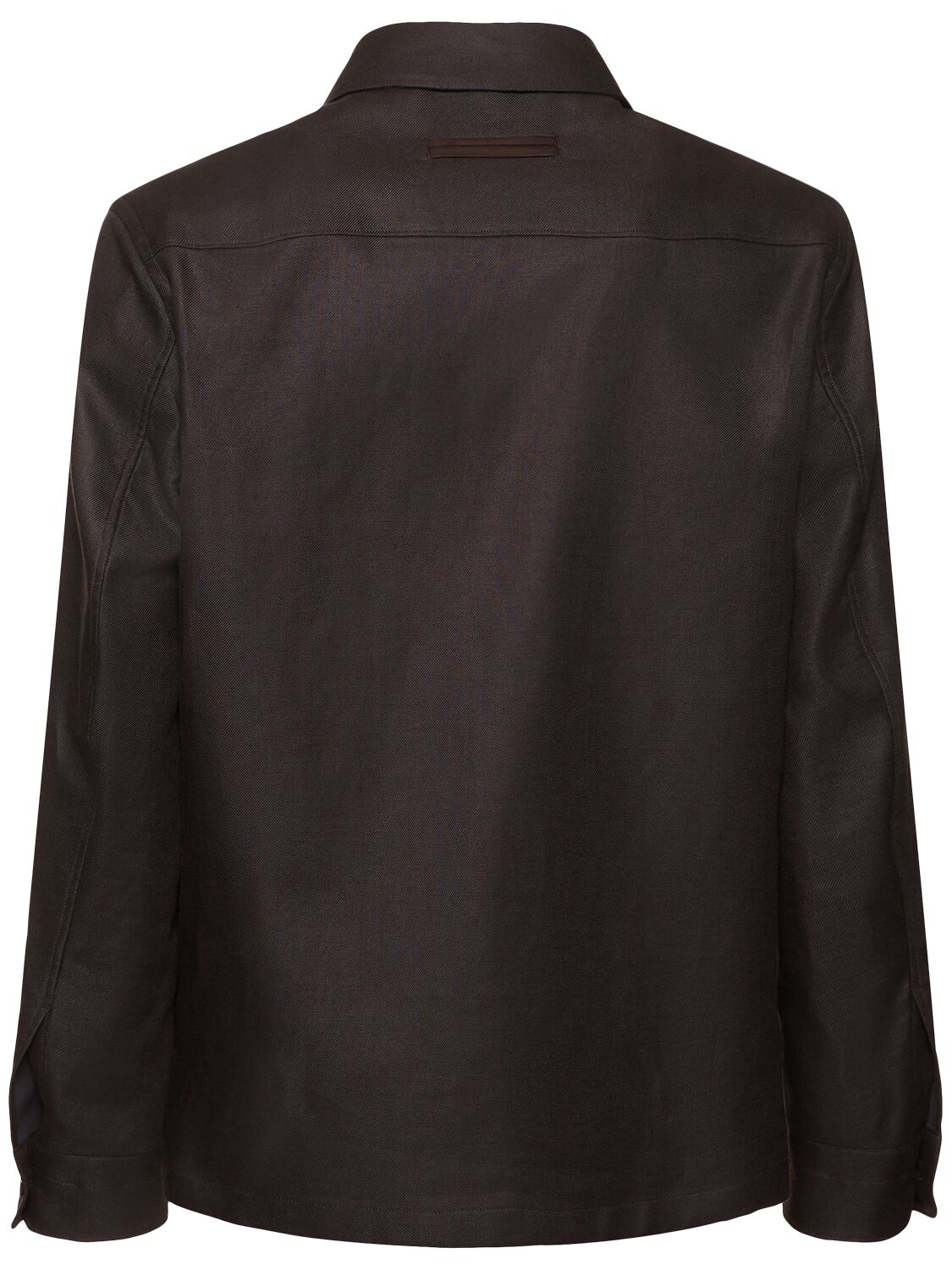 ZEGNA OASI LONG SLEEVE LINEN OVERSHIRT 