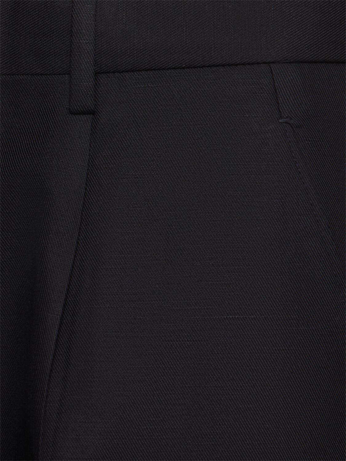 Shop Zegna Cotton & Linen Pants In Navy