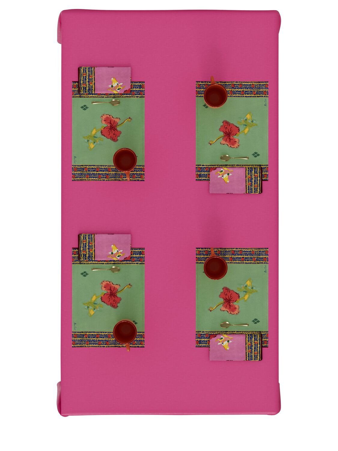 Lisa Corti Set Of 2 Ibisco Placemats In 绿色