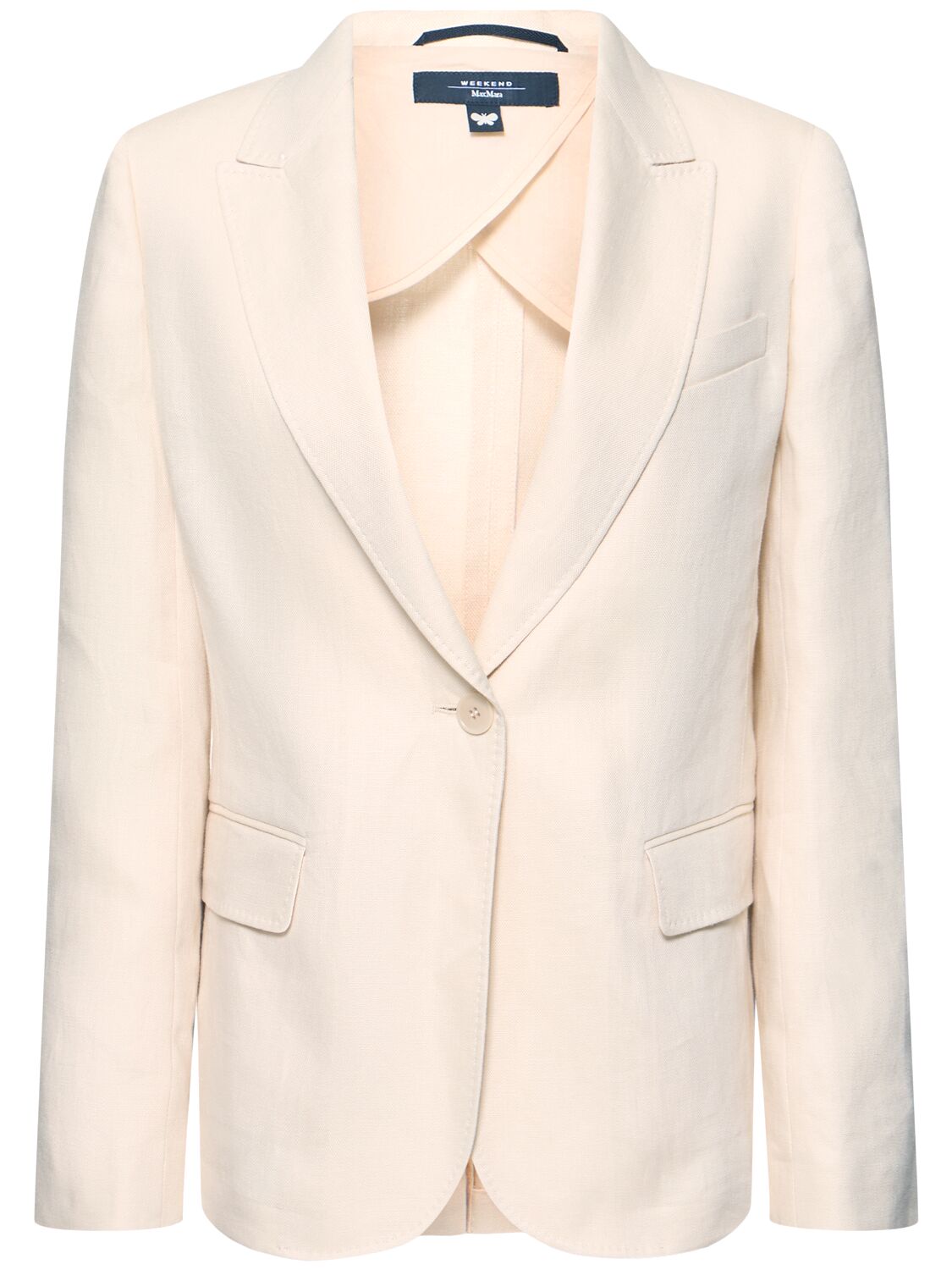 Blazer En Toile De Lin À Boutonnage Simple Nalut - WEEKEND MAX MARA - Modalova