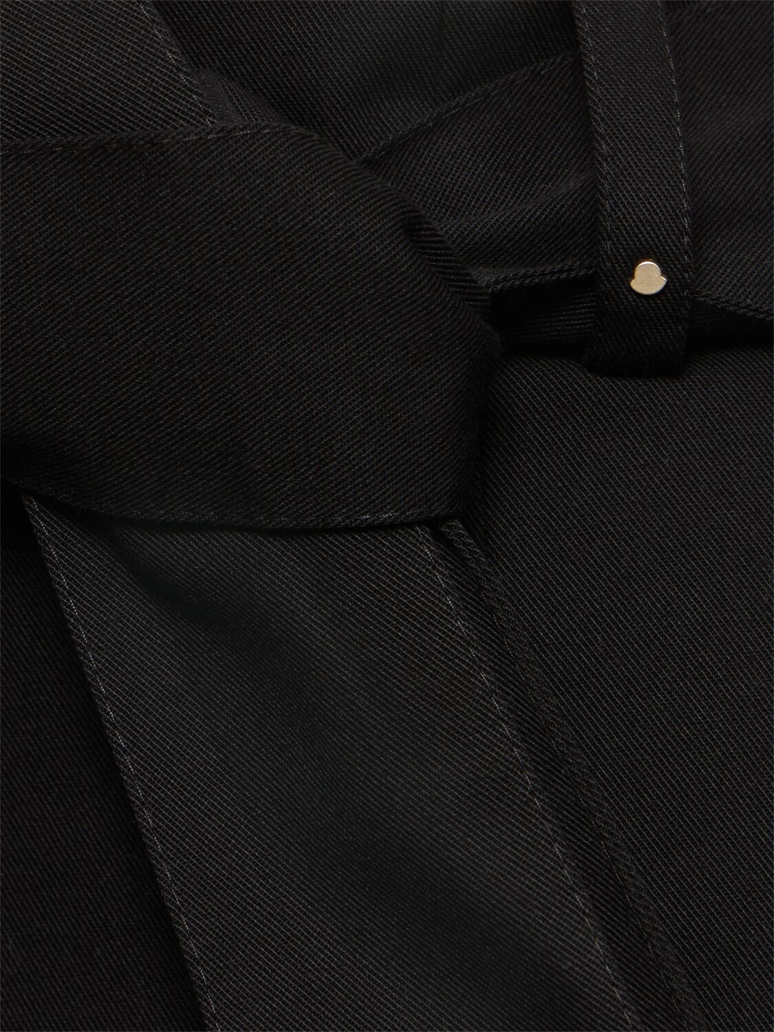 Moncler Belted Gabardine Shorts In Black