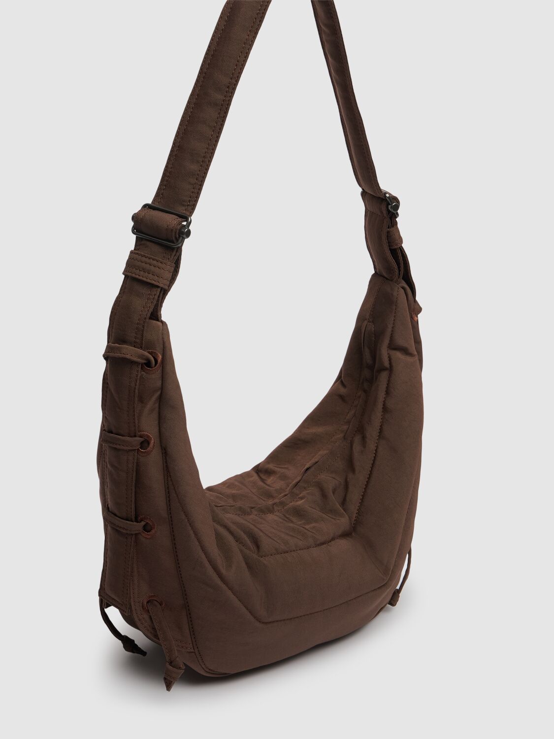 Lemaire Small Soft Game Shoulder Bag In Shitake