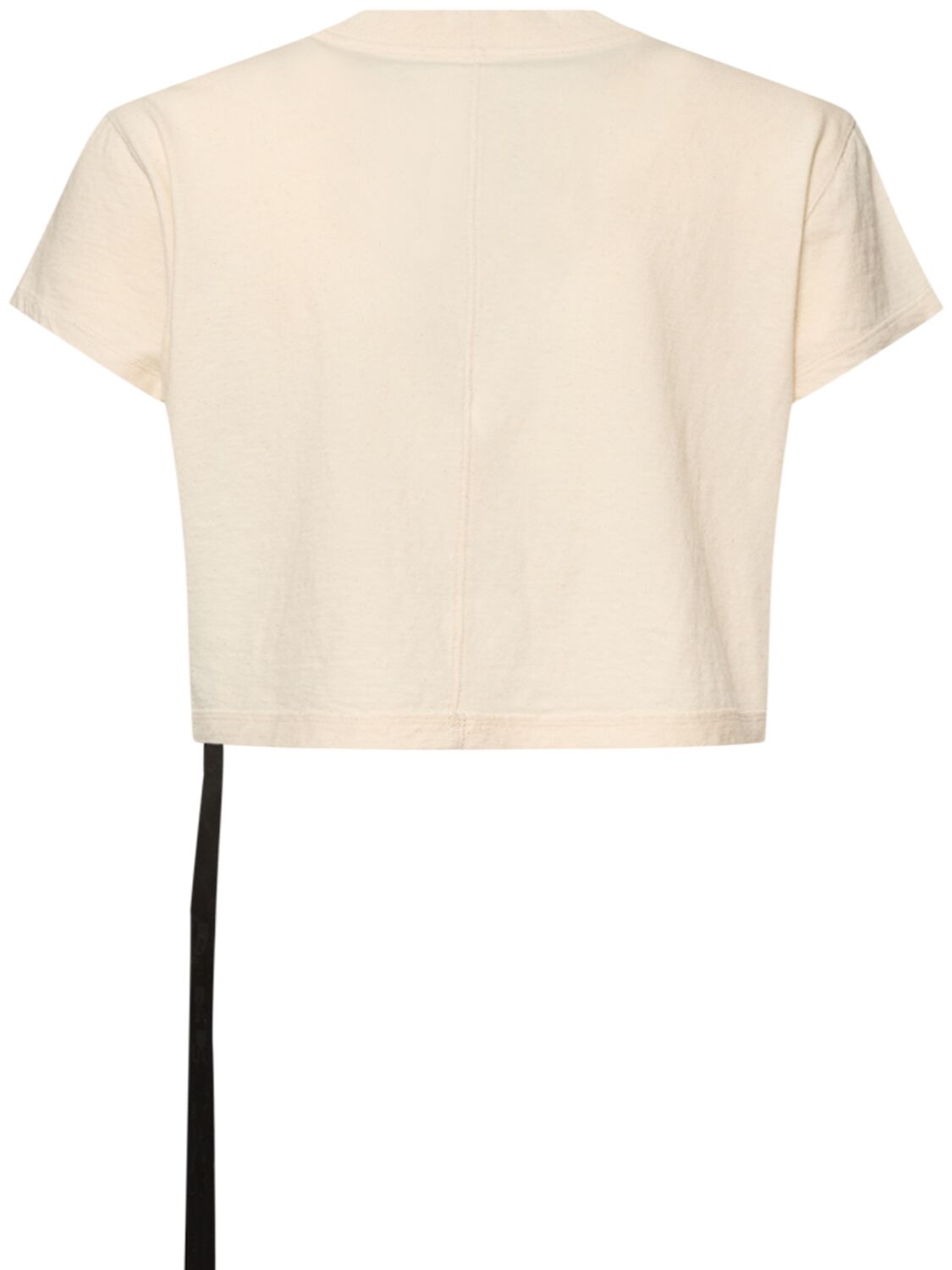 Rick Owens Drkshdw Level T Cropped Cotton T-shirt In White