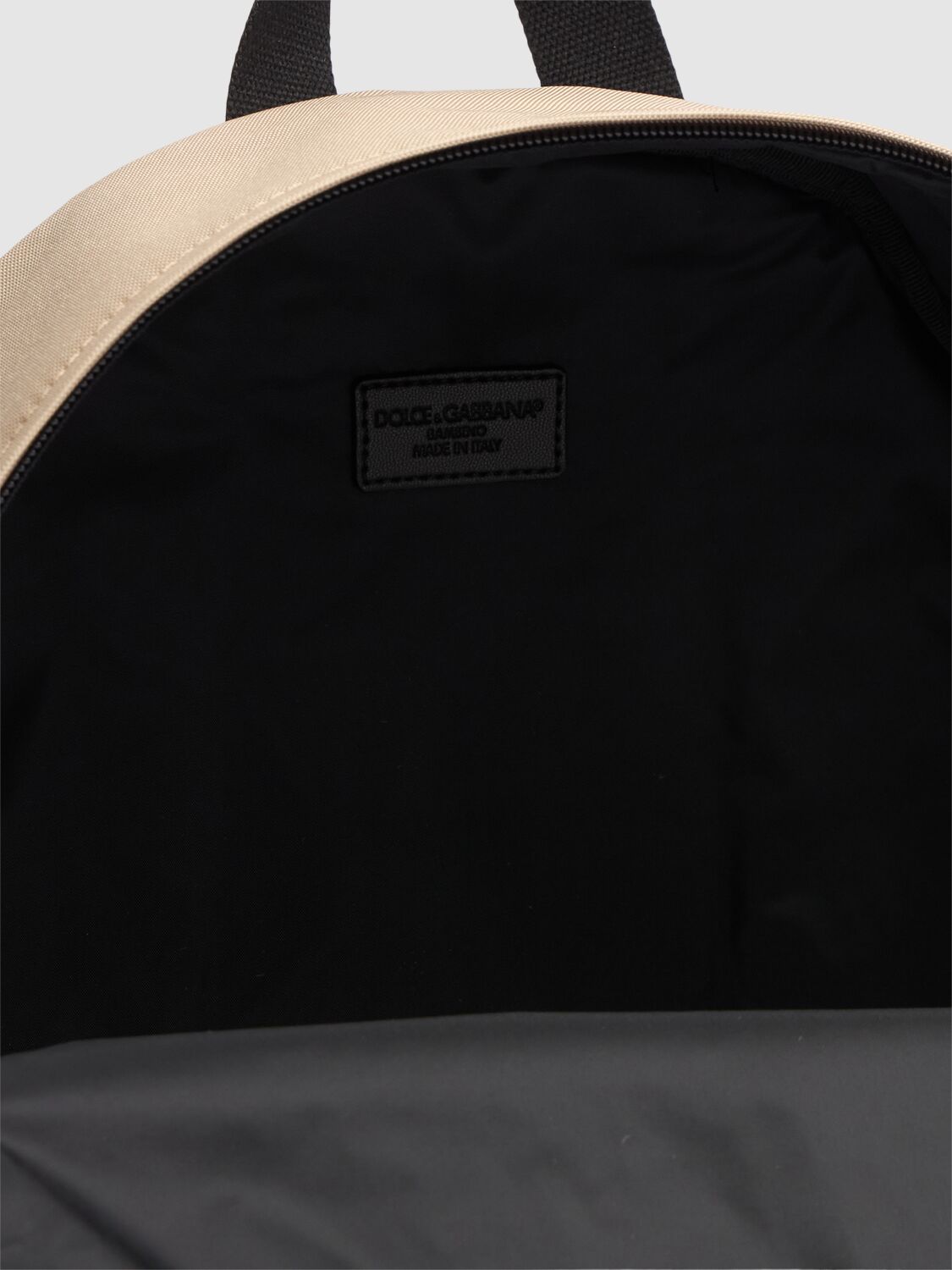 Dolce & Gabbana Nylon Backpack W/ Logo In Beige